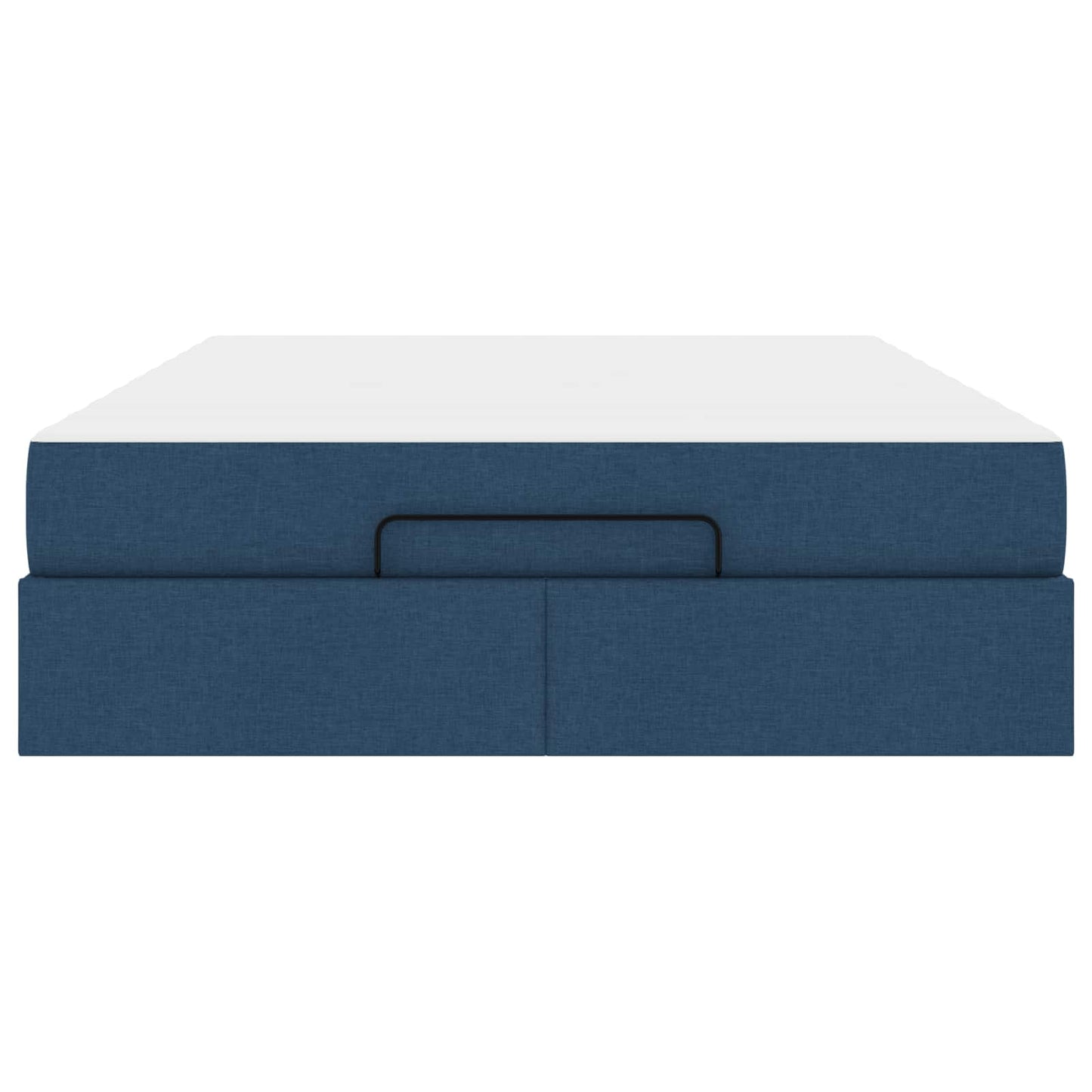 Bettgestell mit Matratze 2 Stk. Blau Stoff