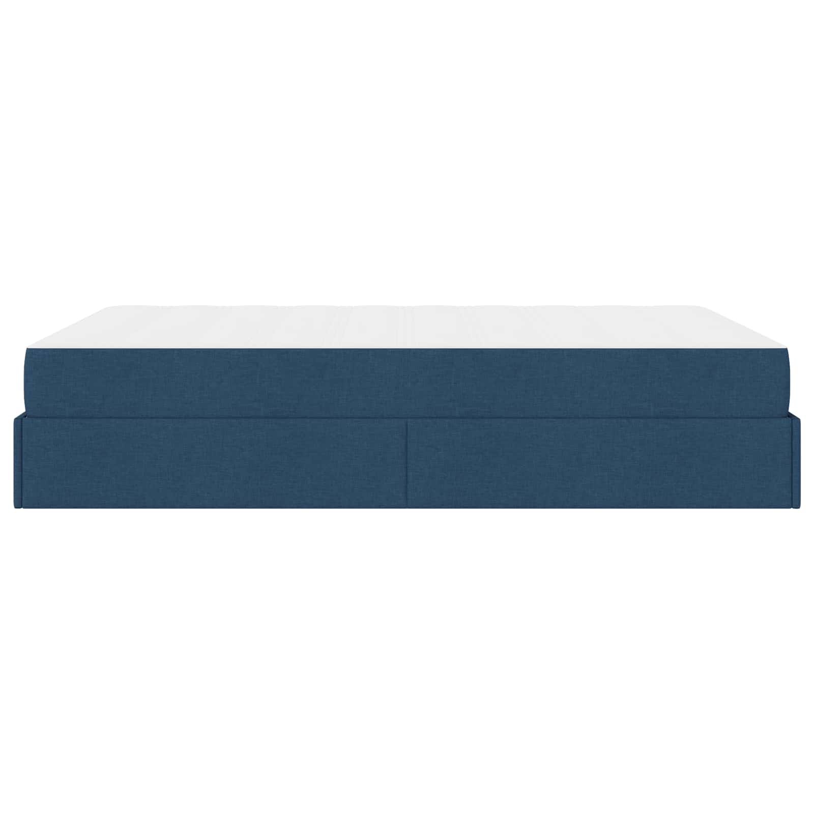 Bettgestell mit Matratze 2 Stk. Blau Stoff