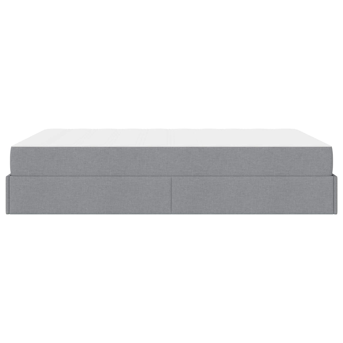 Bettgestell mit Matratze 2 pcs Hellgrau Stoff