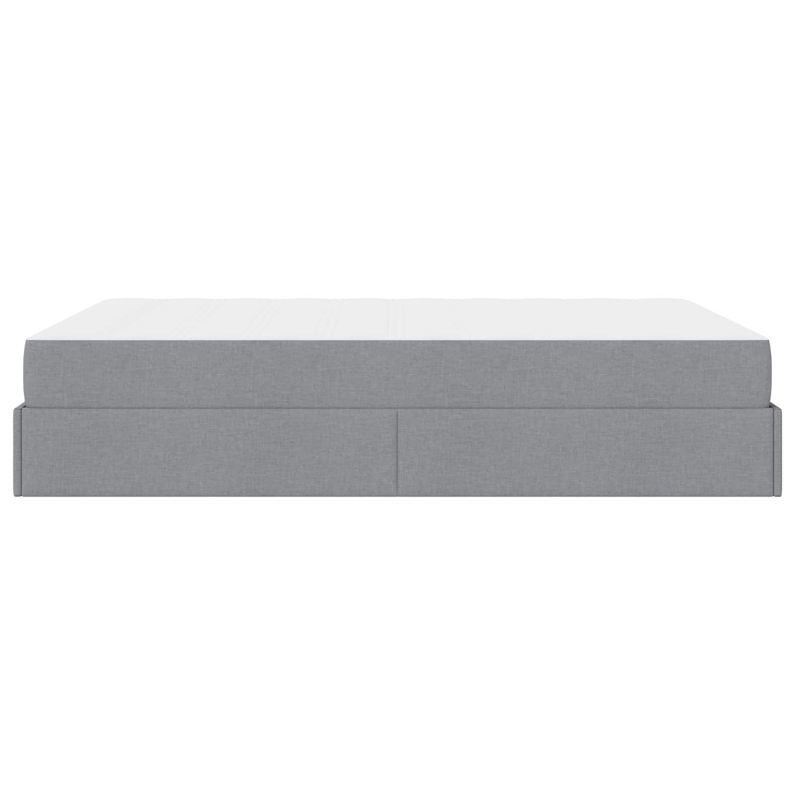 Bettgestell mit Matratze 2 pcs Hellgrau Stoff