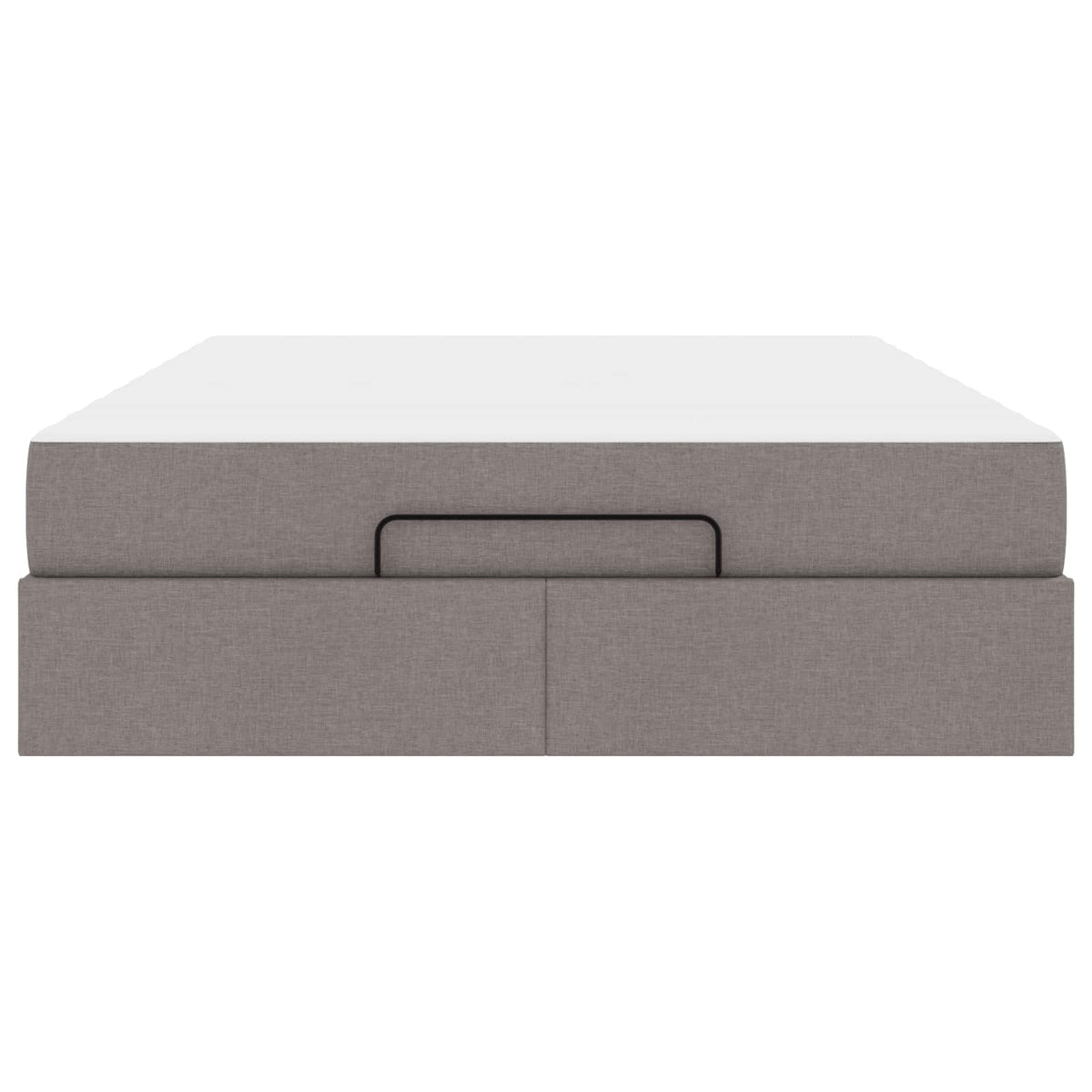 Bettgestell mit Matratze 2 Stk. Taupe Stoff