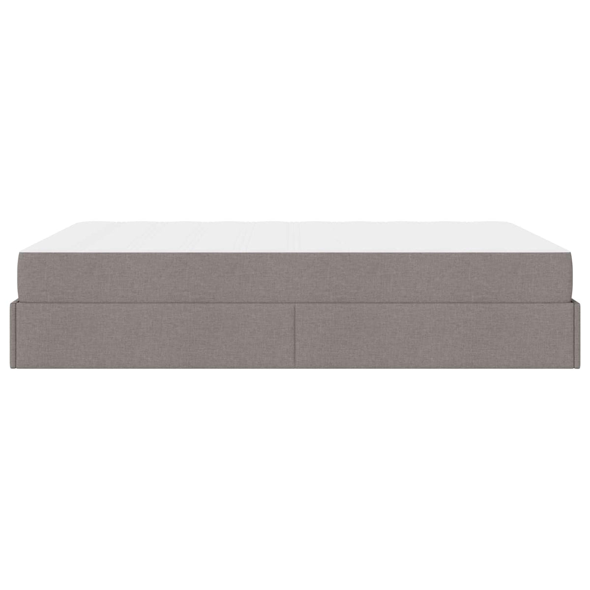 Bettgestell mit Matratze 2 Stk. Taupe Stoff