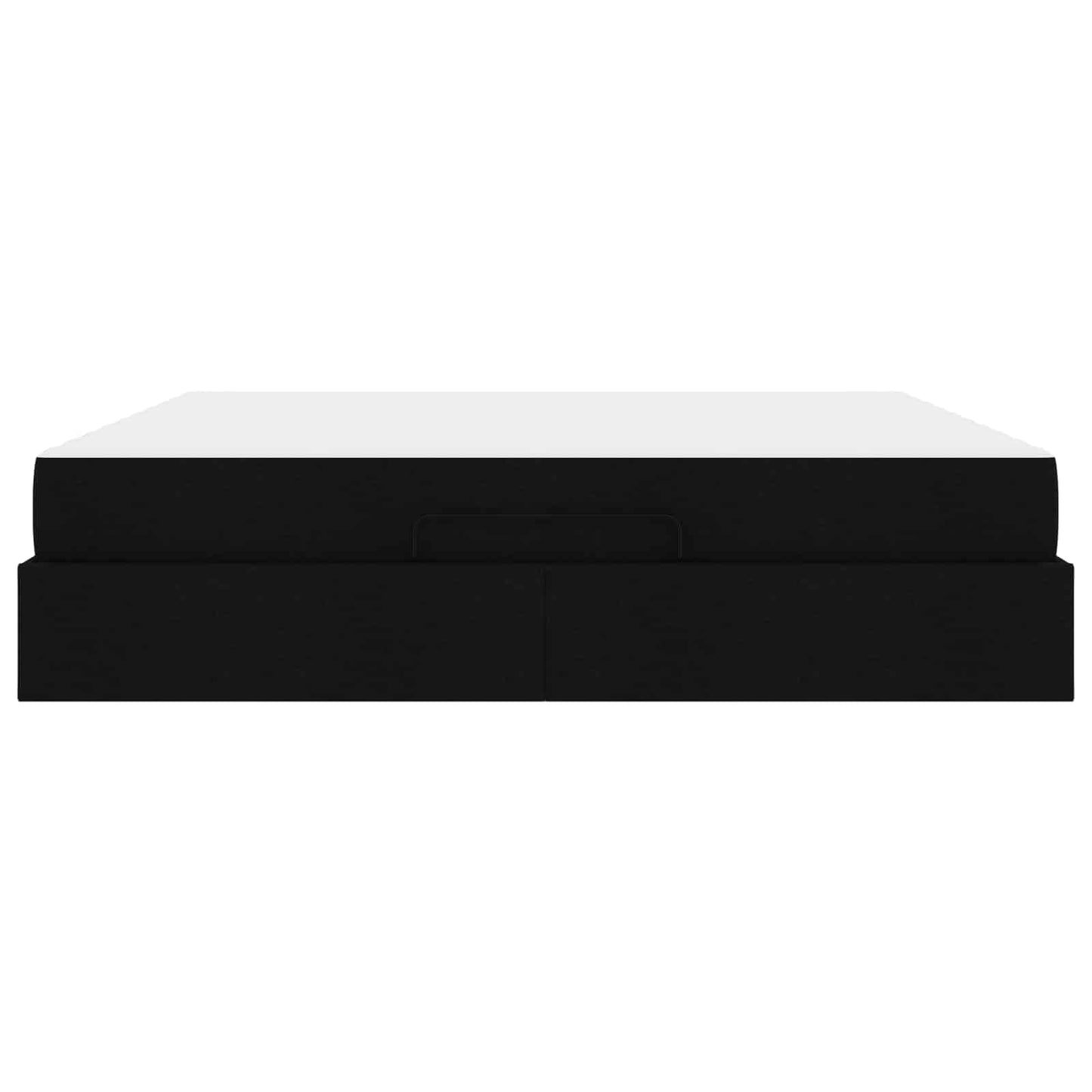 Bettgestell mit Matratze 2 pcs Schwarz Stoff