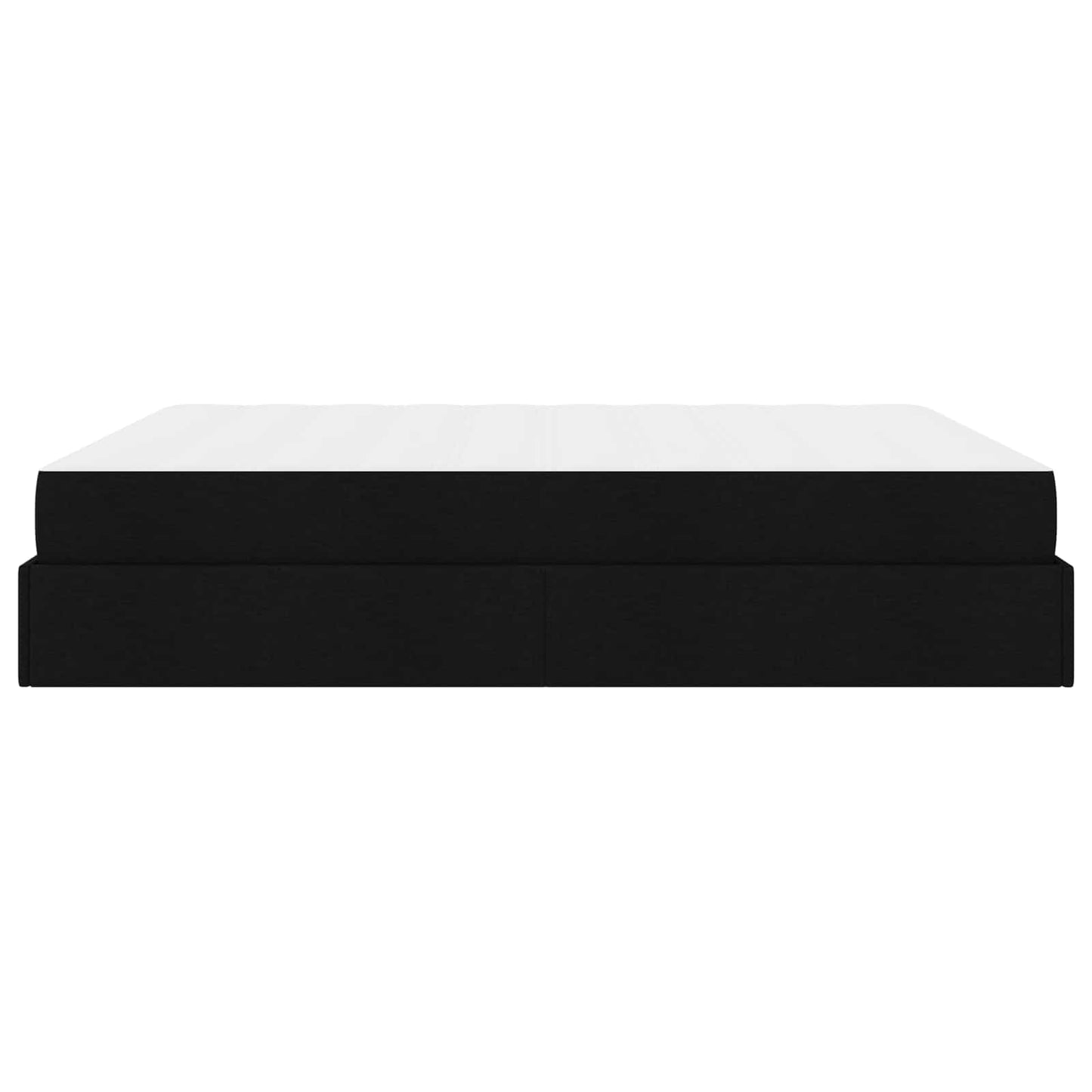 Bettgestell mit Matratze 2 pcs Schwarz Stoff
