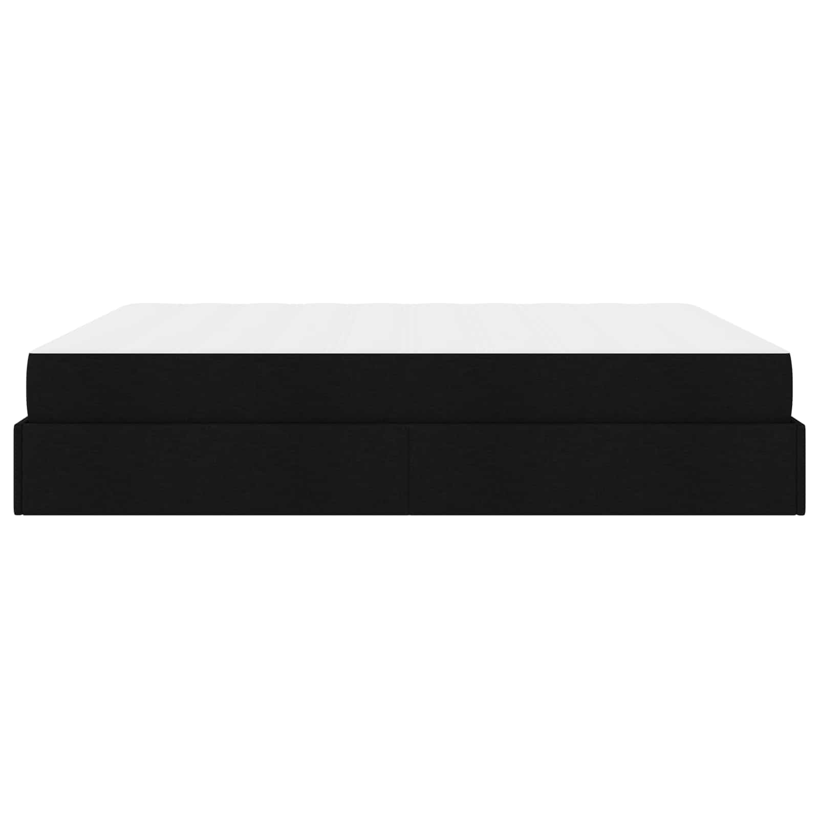 Bettgestell mit Matratze 2 pcs Schwarz Stoff