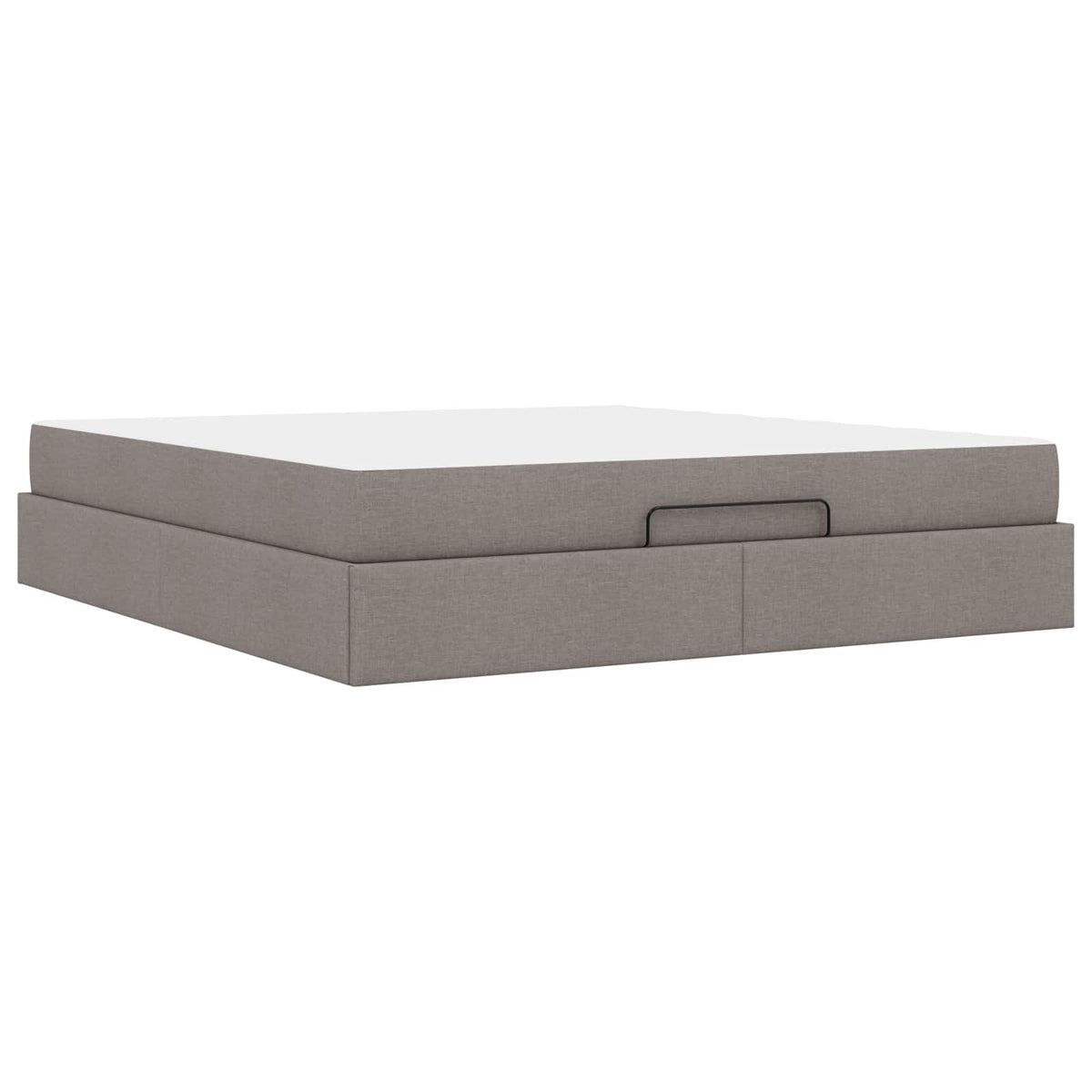 Bettgestell mit Matratze 2 Stk. Taupe Stoff