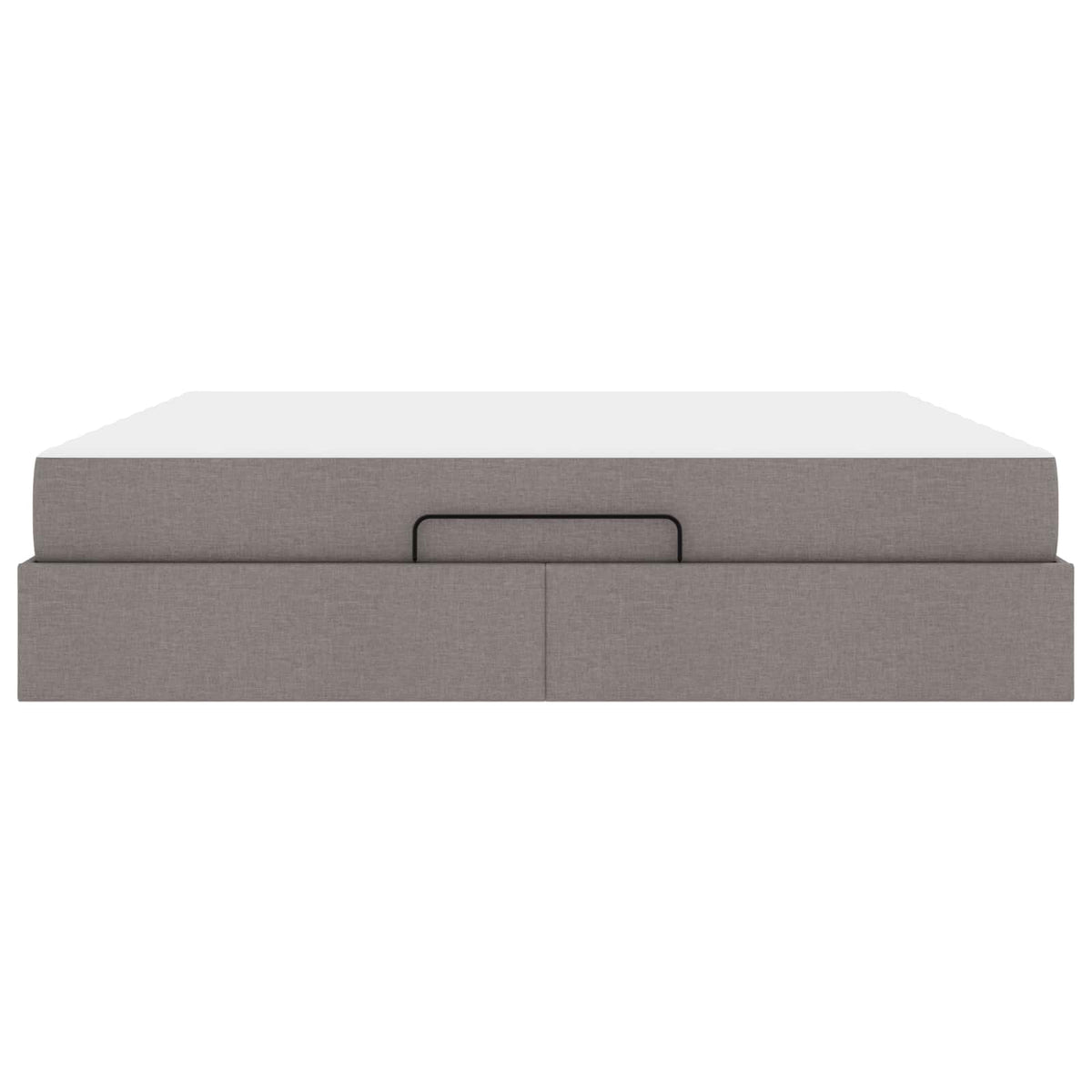 Bettgestell mit Matratze 2 Stk. Taupe Stoff