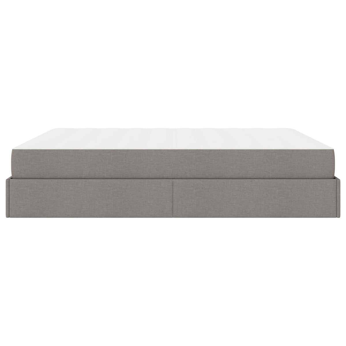 Bettgestell mit Matratze 2 Stk. Taupe Stoff
