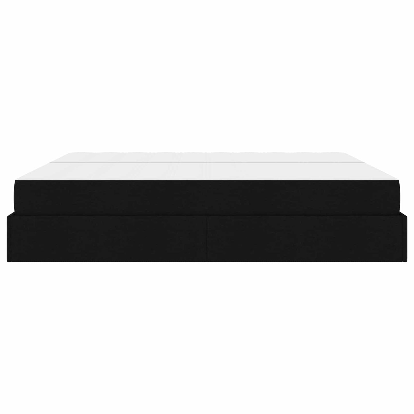 Bettgestell mit Matratze mit Matratze 2 pcs Schwarz Stoff