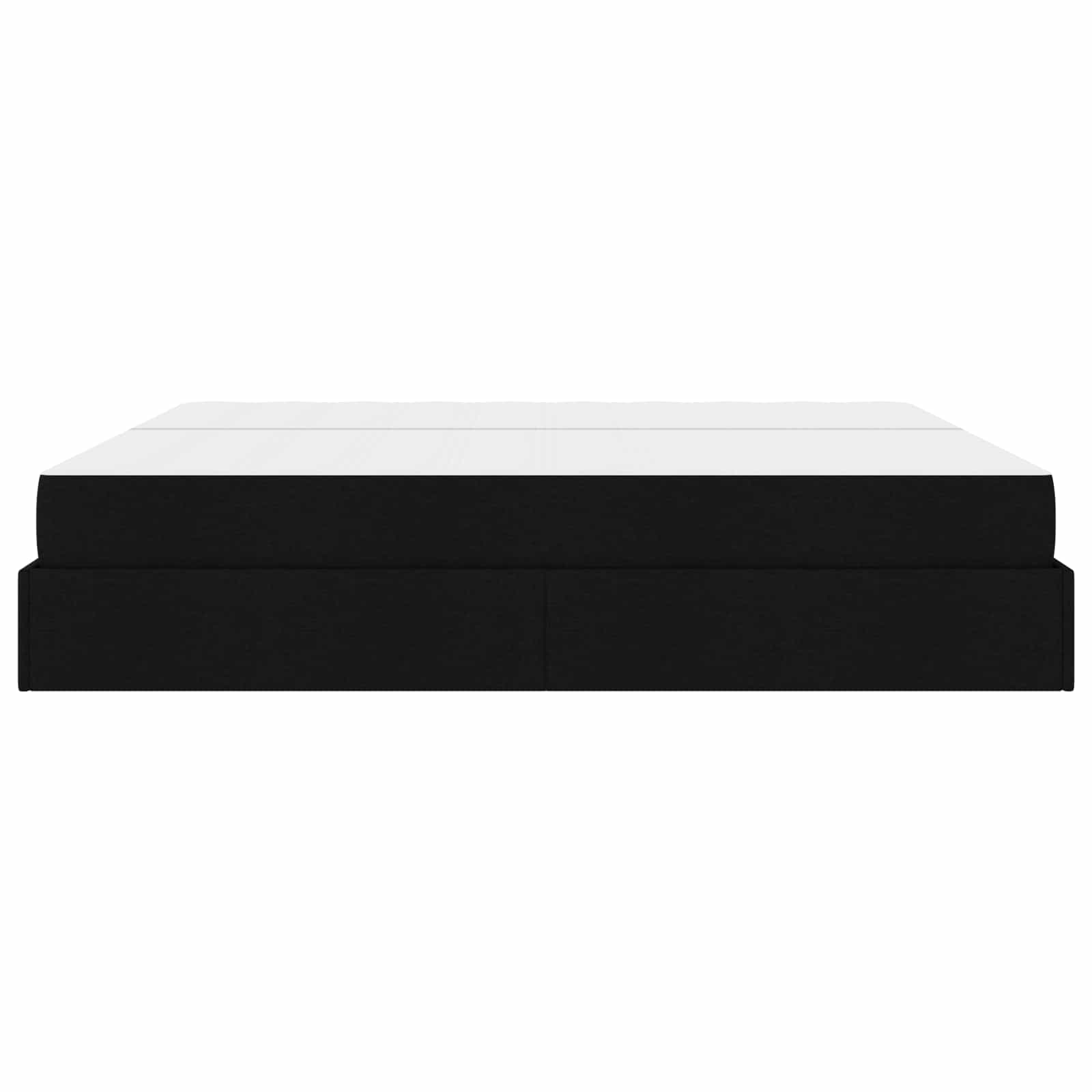 Bettgestell mit Matratze mit Matratze 2 pcs Schwarz Stoff