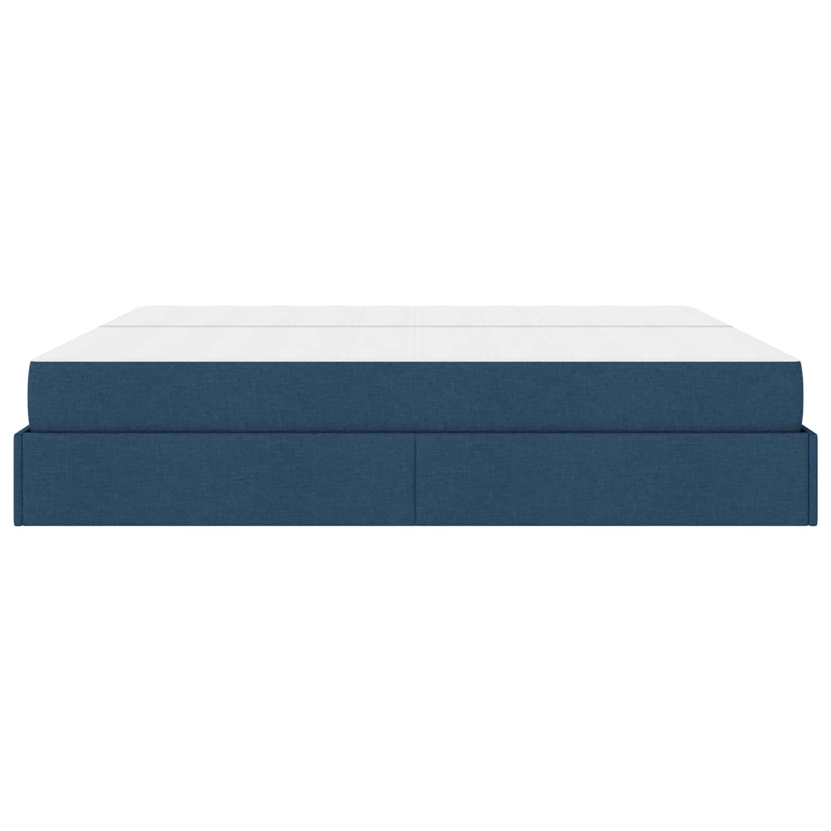 Bettgestell mit Matratze 2 Stk. Blau Stoff