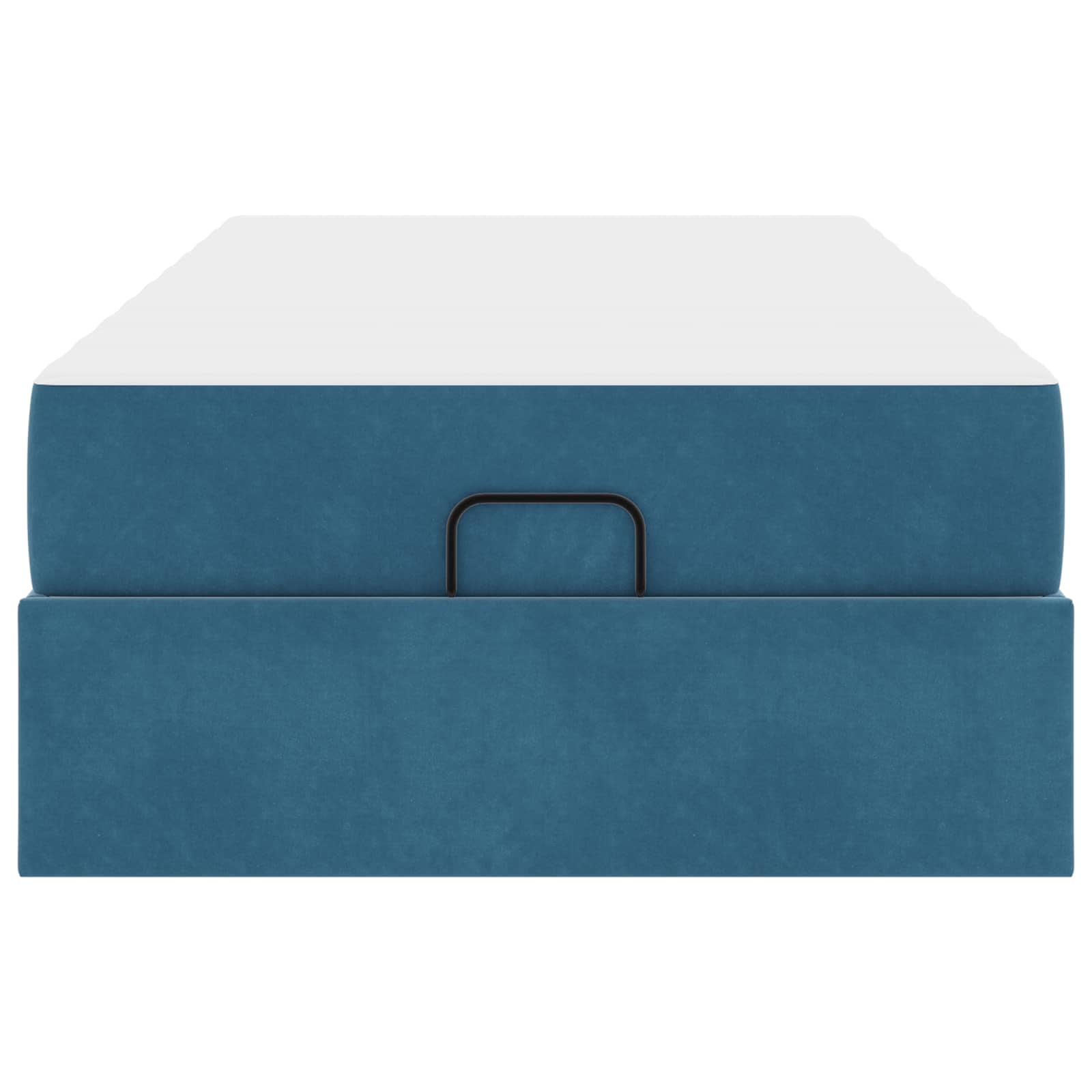 Bettgestell mit Matratze 2 stk. Blau Samt