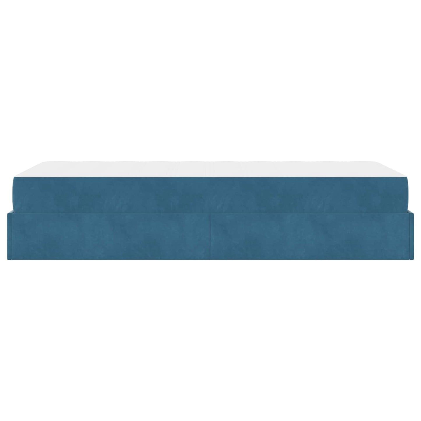 Bettgestell mit Matratze 2 stk. Blau Samt