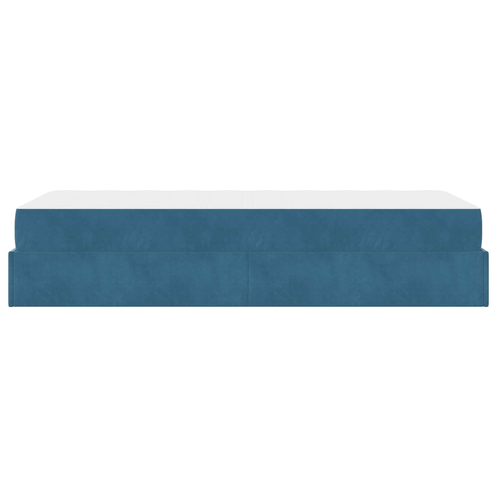 Bettgestell mit Matratze 2 stk. Blau Samt
