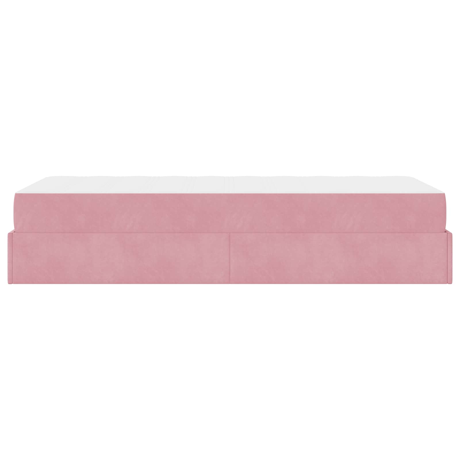Bettgestell mit Matratze 2 pcs Rosa Samt
