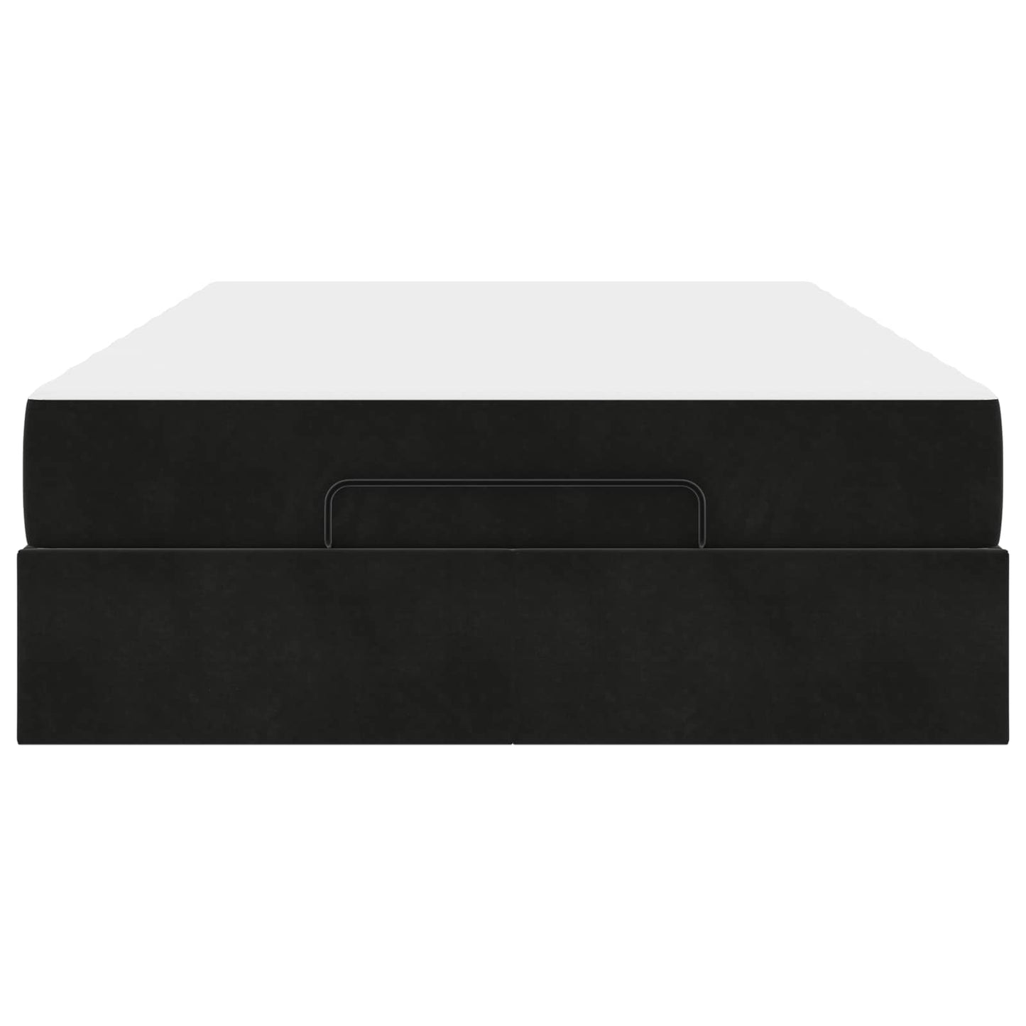 Bettgestell mit Matratze 2 pcs Schwarz Samt