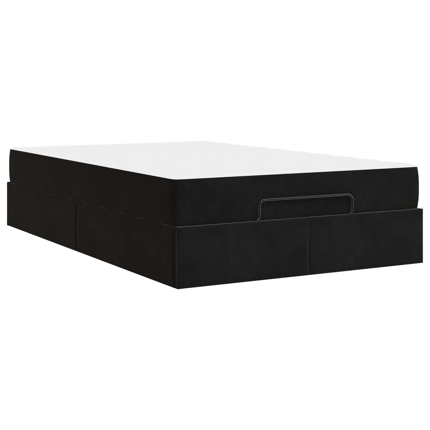 Bettgestell mit Matratze 2 pcs Schwarz Samt