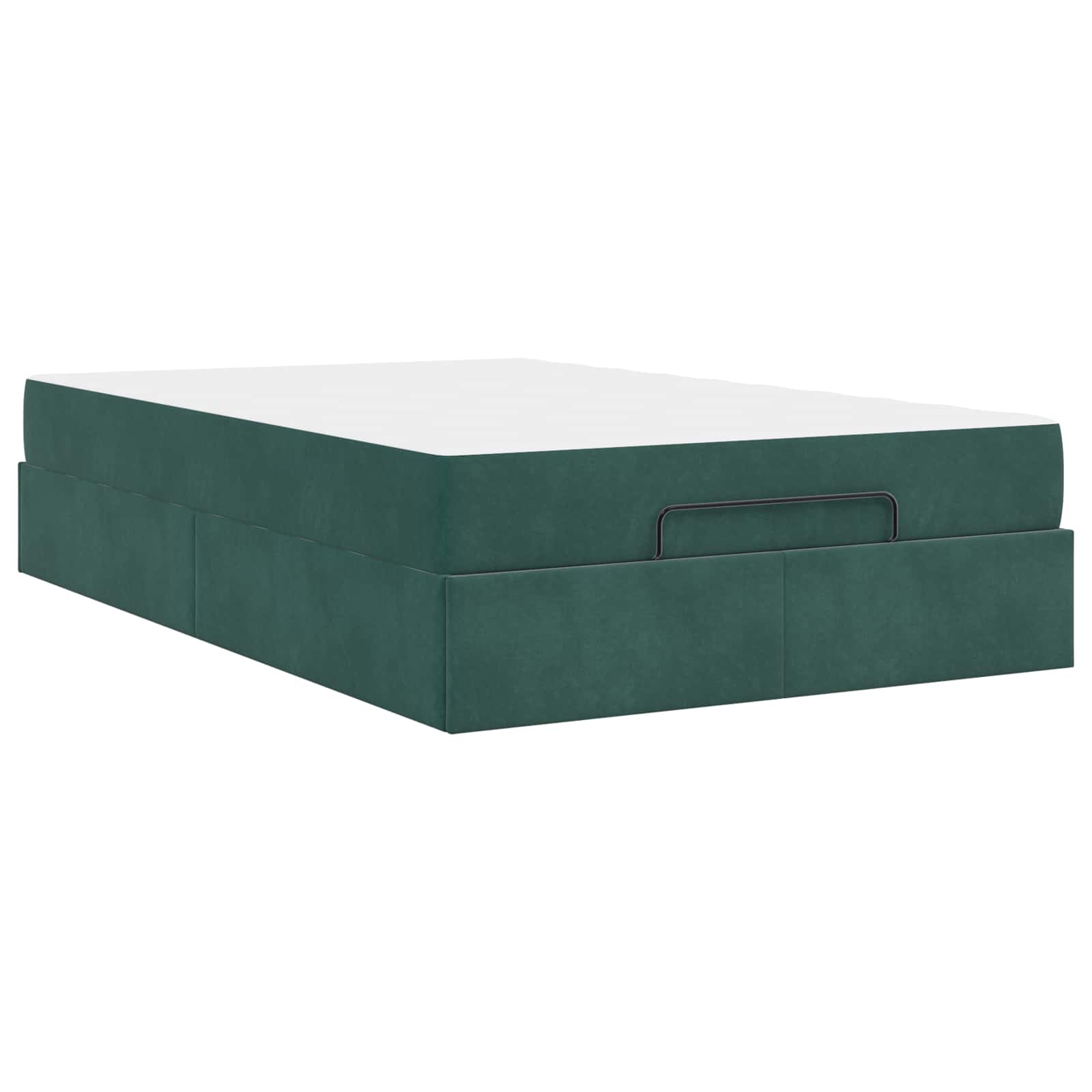 Bettgestell mit Matratze 2 pcs Grün Samt