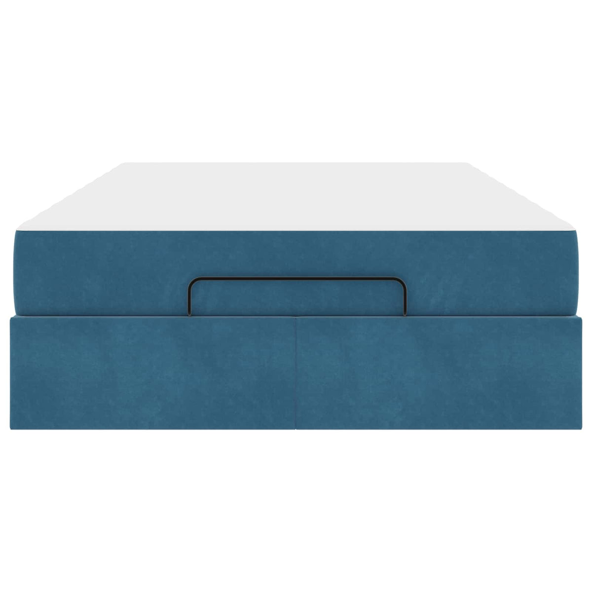Bettgestell mit Matratze 2 Stk. Blau Samt