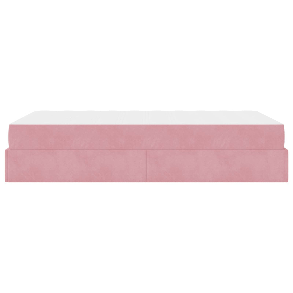 Bettgestell mit Matratze 2 Stk. Rosa Samt