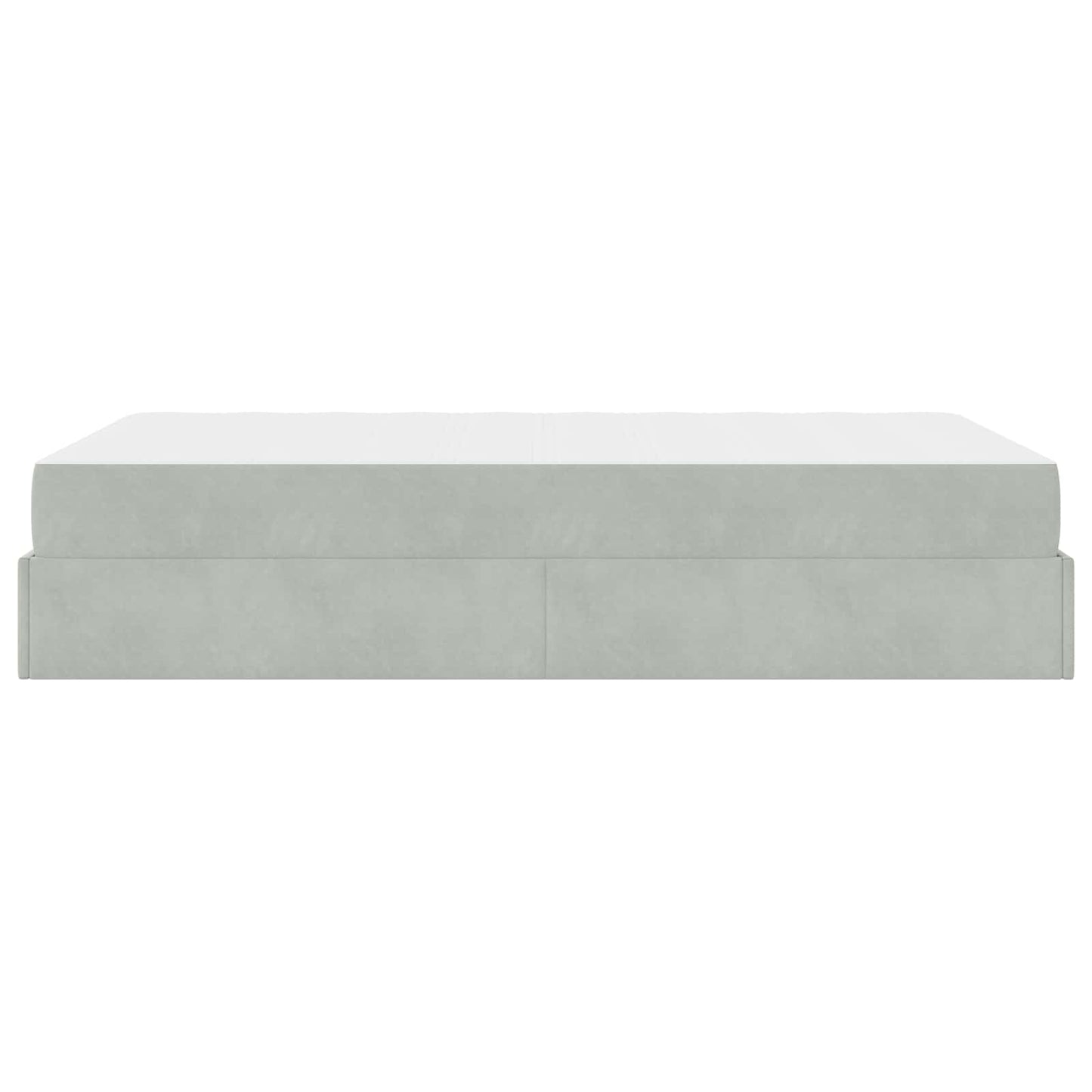 Bettgestell mit Matratze 2 pcs Hellgrau Samt