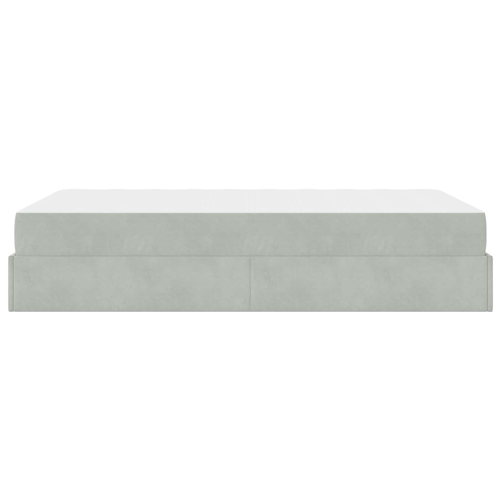 Bettgestell mit Matratze 2 pcs Hellgrau Samt