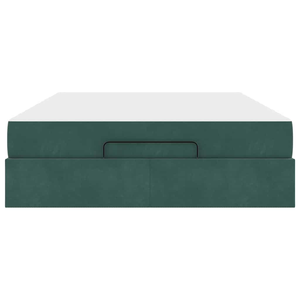 Bettgestell Dunkelgrün 140 x 200 cm Samt