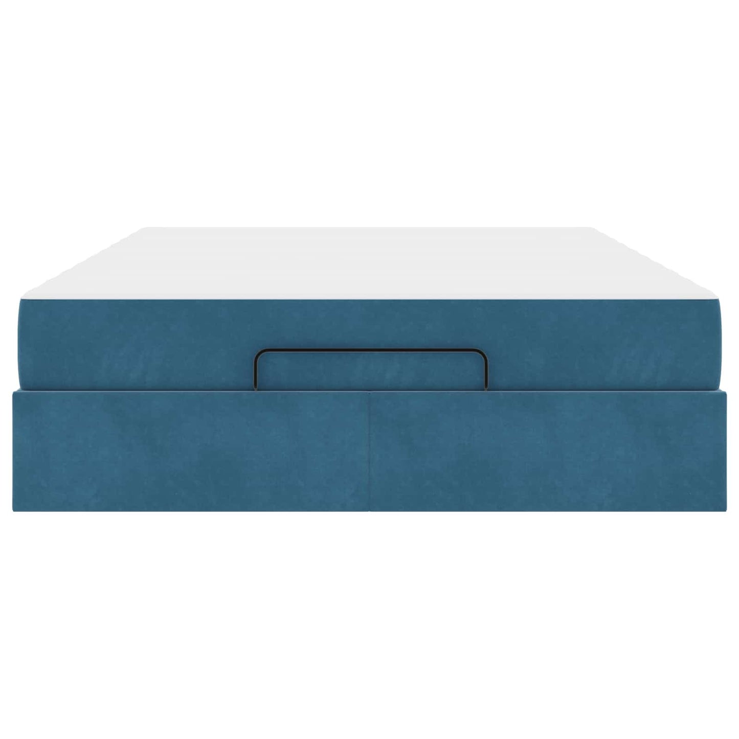 Bettgestell mit Matratze 2 Stk. Blau Samt