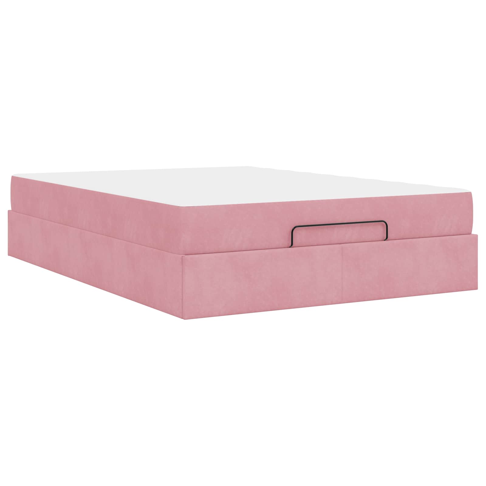 Bettgestell mit Matratze 2 Stk. Rosa Samt