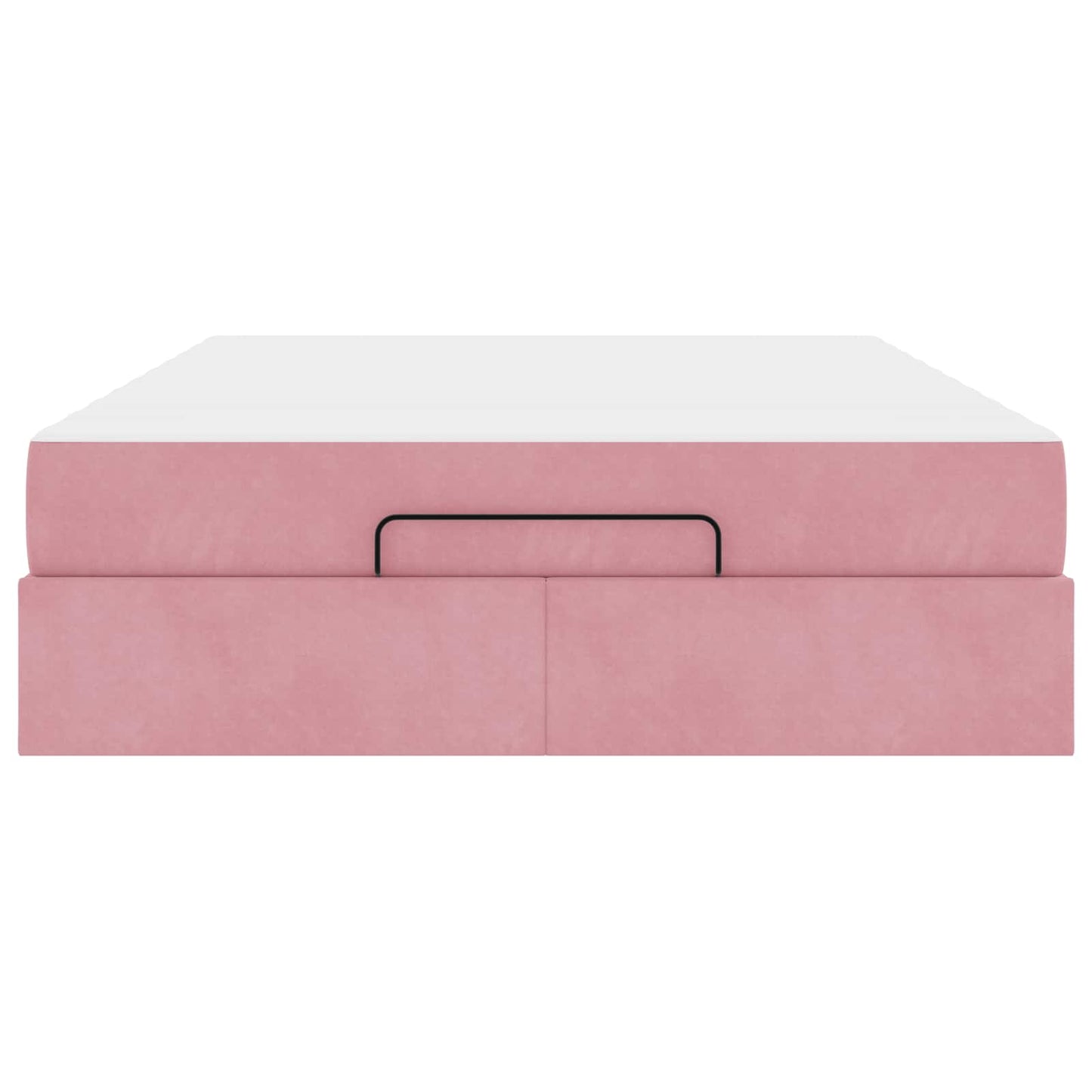 Bettgestell mit Matratze 2 Stk. Rosa Samt