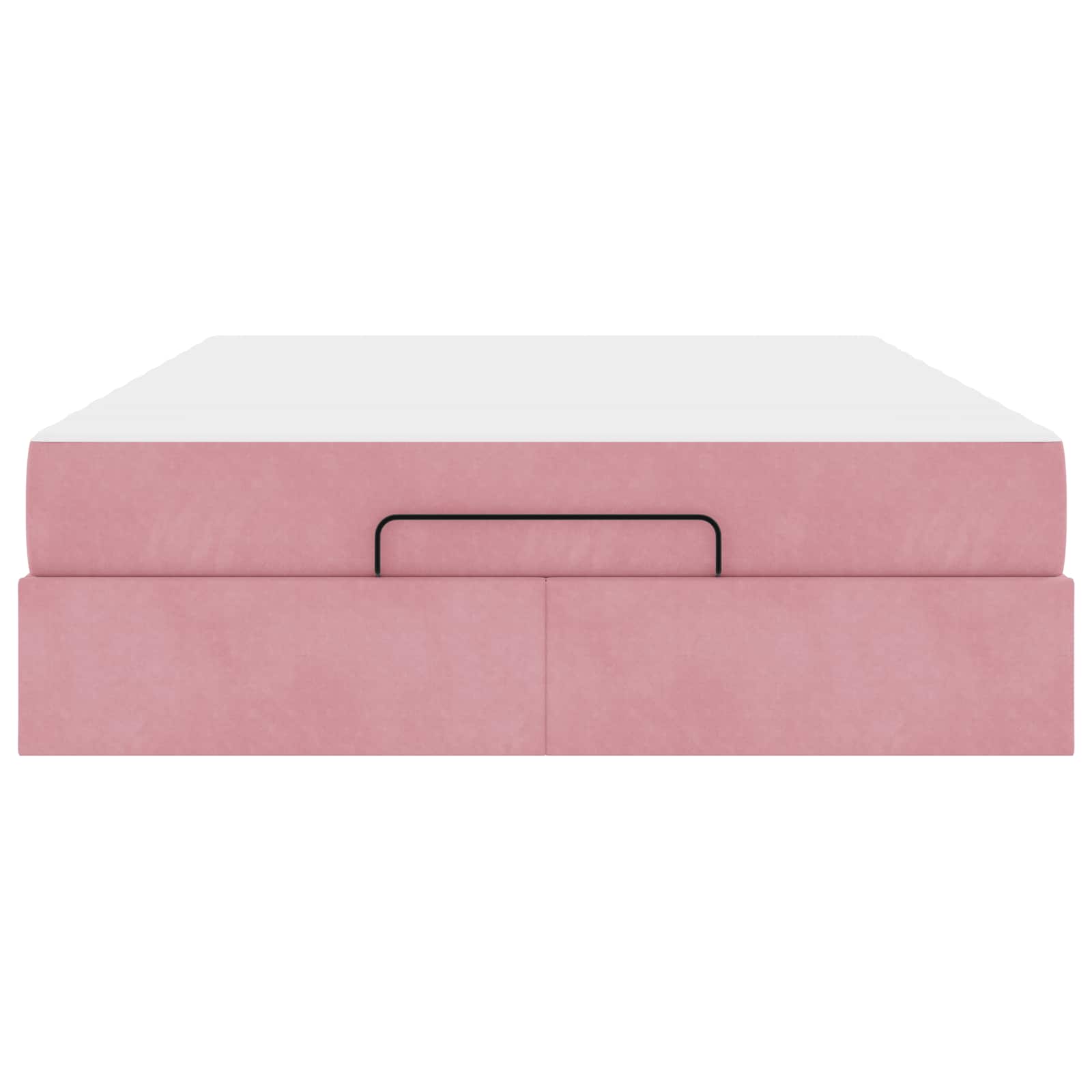 Bettgestell mit Matratze 2 Stk. Rosa Samt