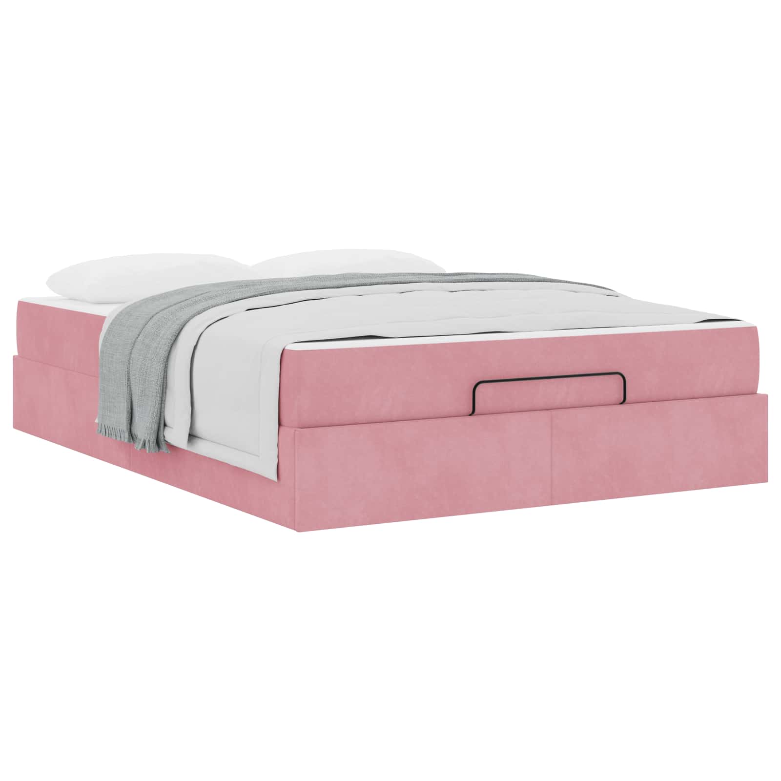 Bettgestell mit Matratze 2 Stk. Rosa Samt
