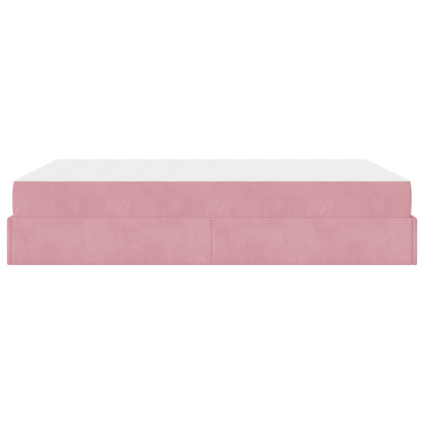 Bettgestell mit Matratze 2 Stk. Rosa Samt