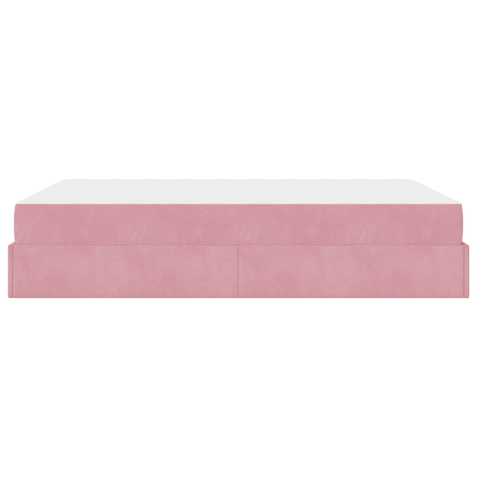 Bettgestell mit Matratze 2 Stk. Rosa Samt