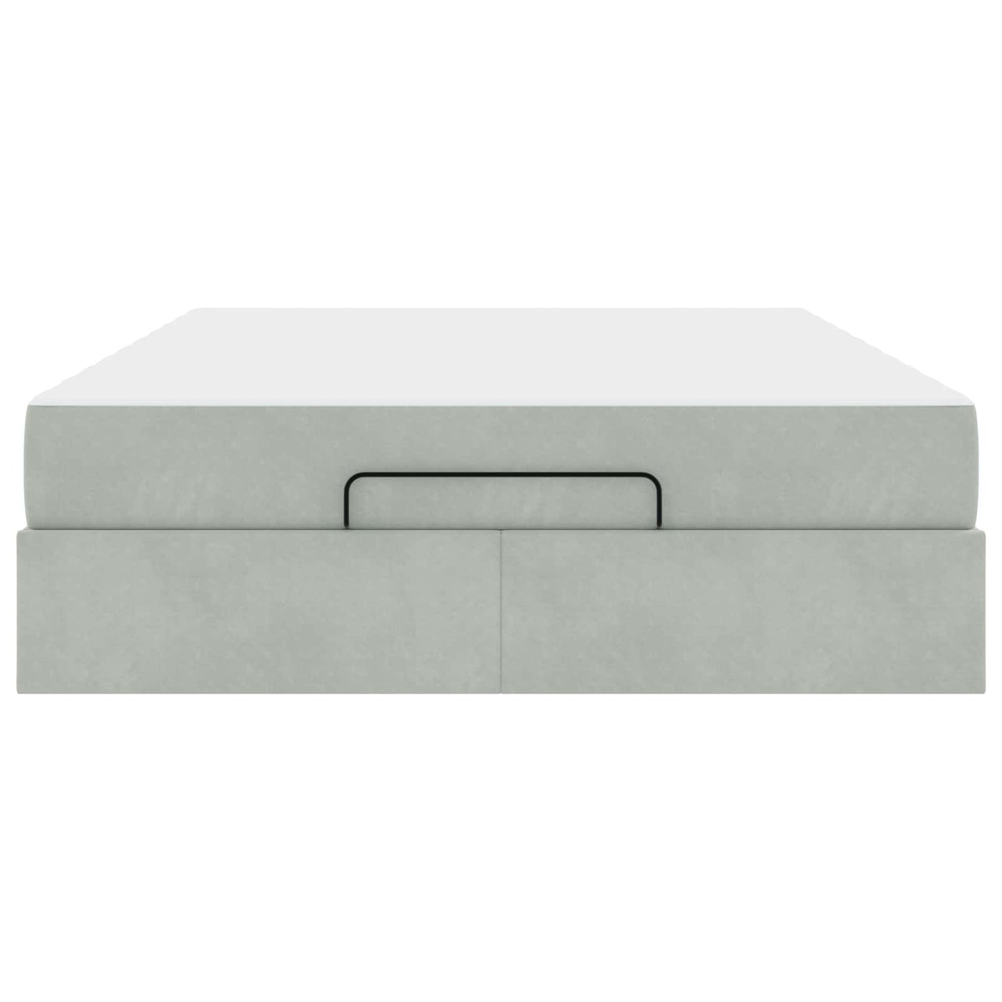 Bettgestell mit Matratze 2 pcs Hellgrau Samt