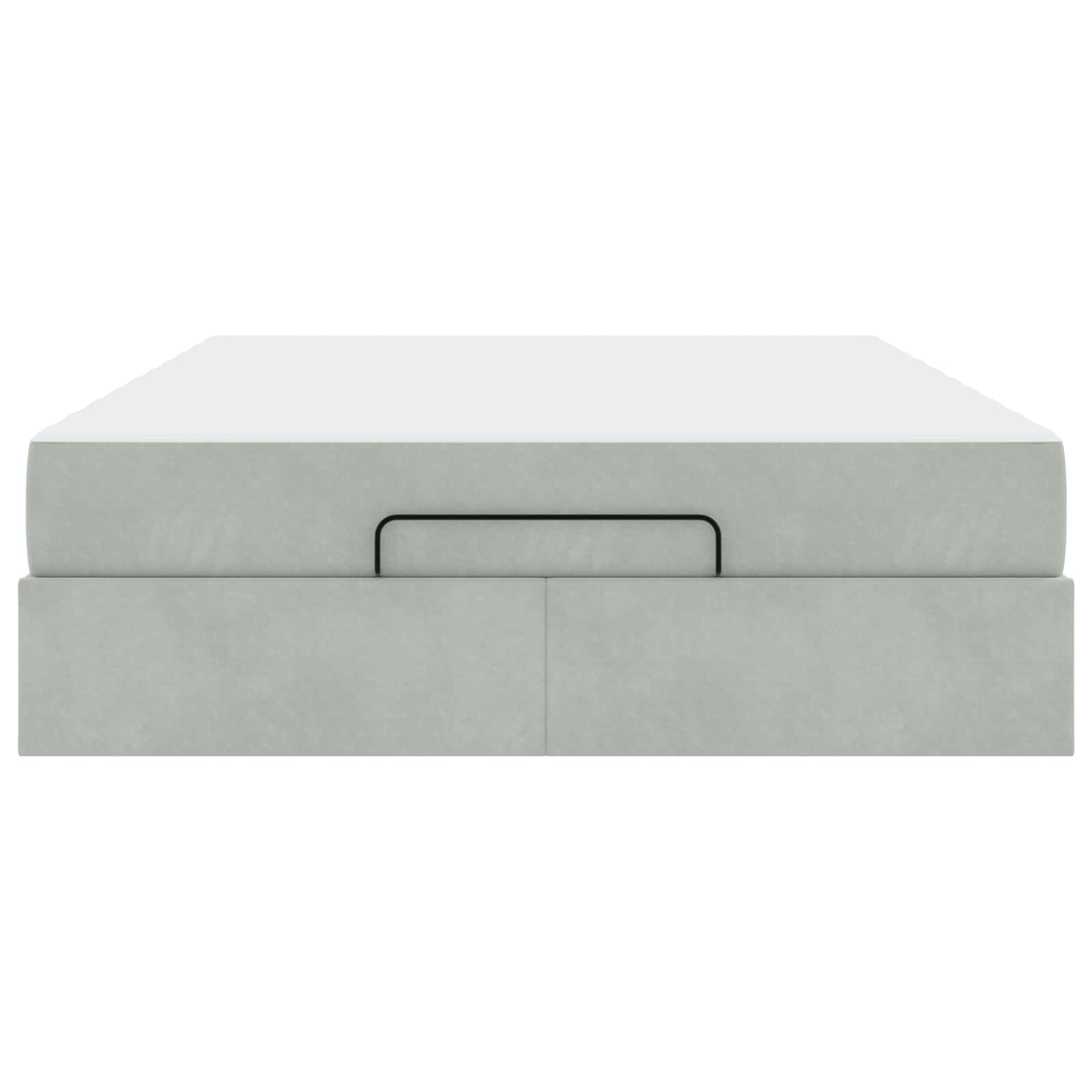 Bettgestell mit Matratze 2 pcs Hellgrau Samt