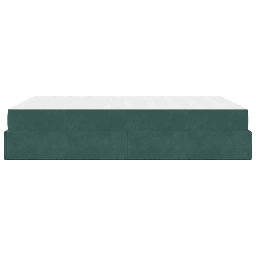 Bettgestell Dunkelgrün 160 x 200 cm Samt