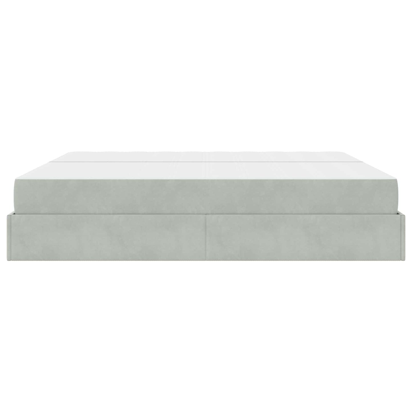 Bettgestell mit Matratze mit Matratze 2 pcs Hellgrau Samt