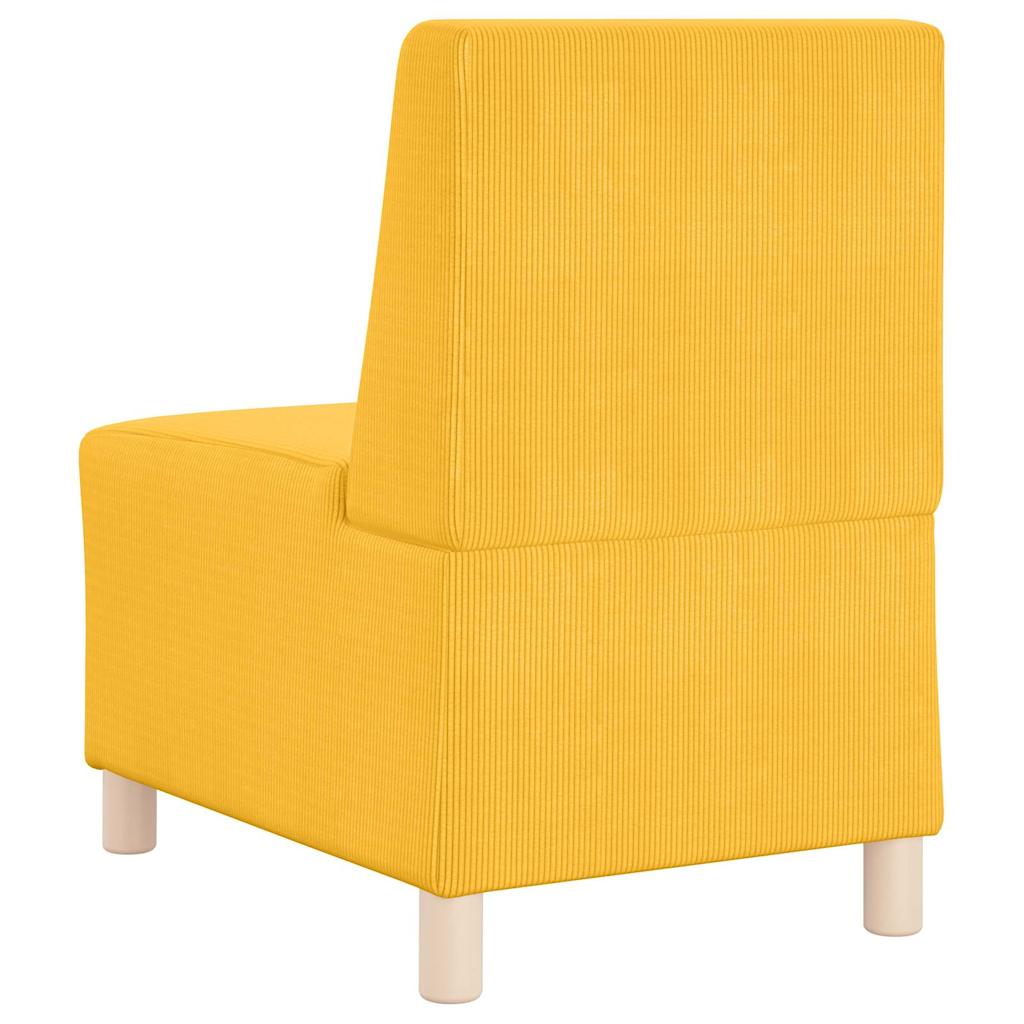 Modulares Armfreies Sofa 3 pcs Hellgelb 55 x 74 x 82 cm