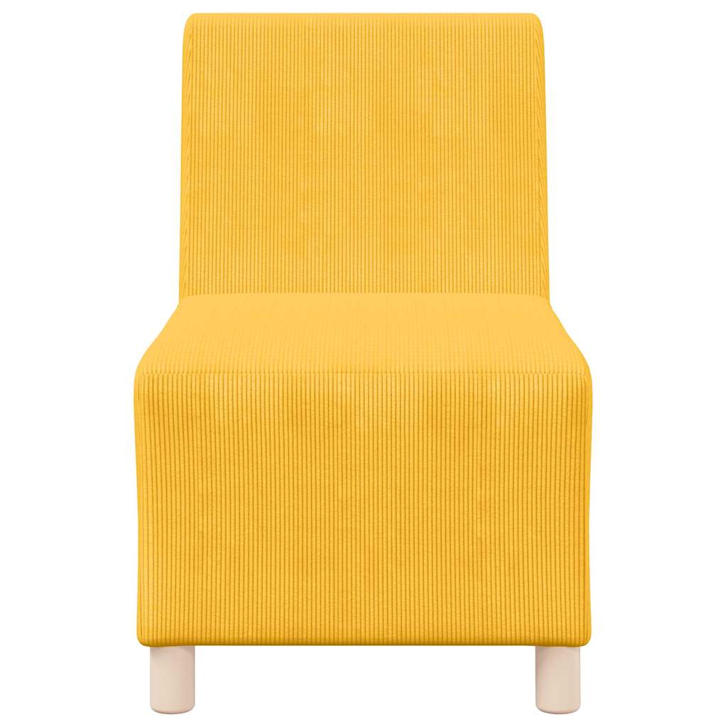 Modulares Armfreies Sofa 3 pcs Hellgelb 55 x 74 x 82 cm