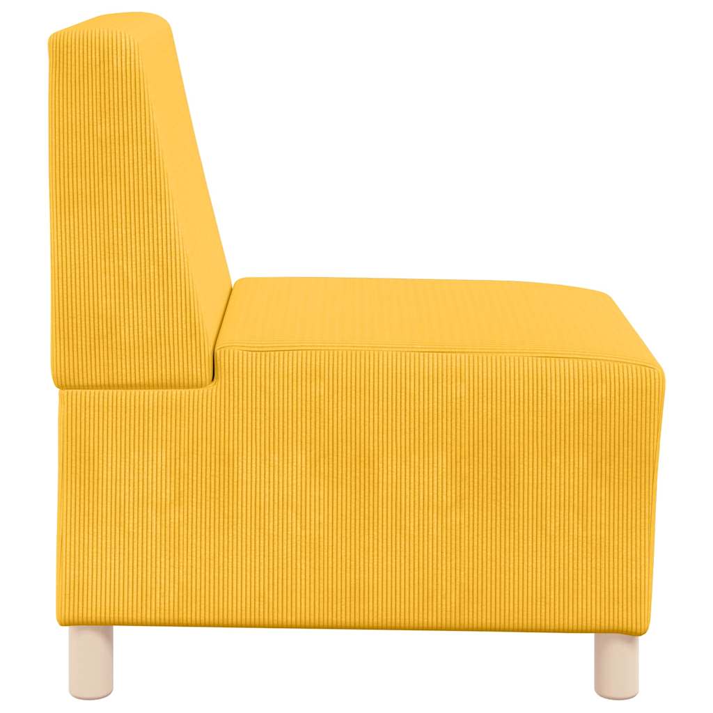 Modulares Armfreies Sofa 3 pcs Hellgelb 55 x 74 x 82 cm
