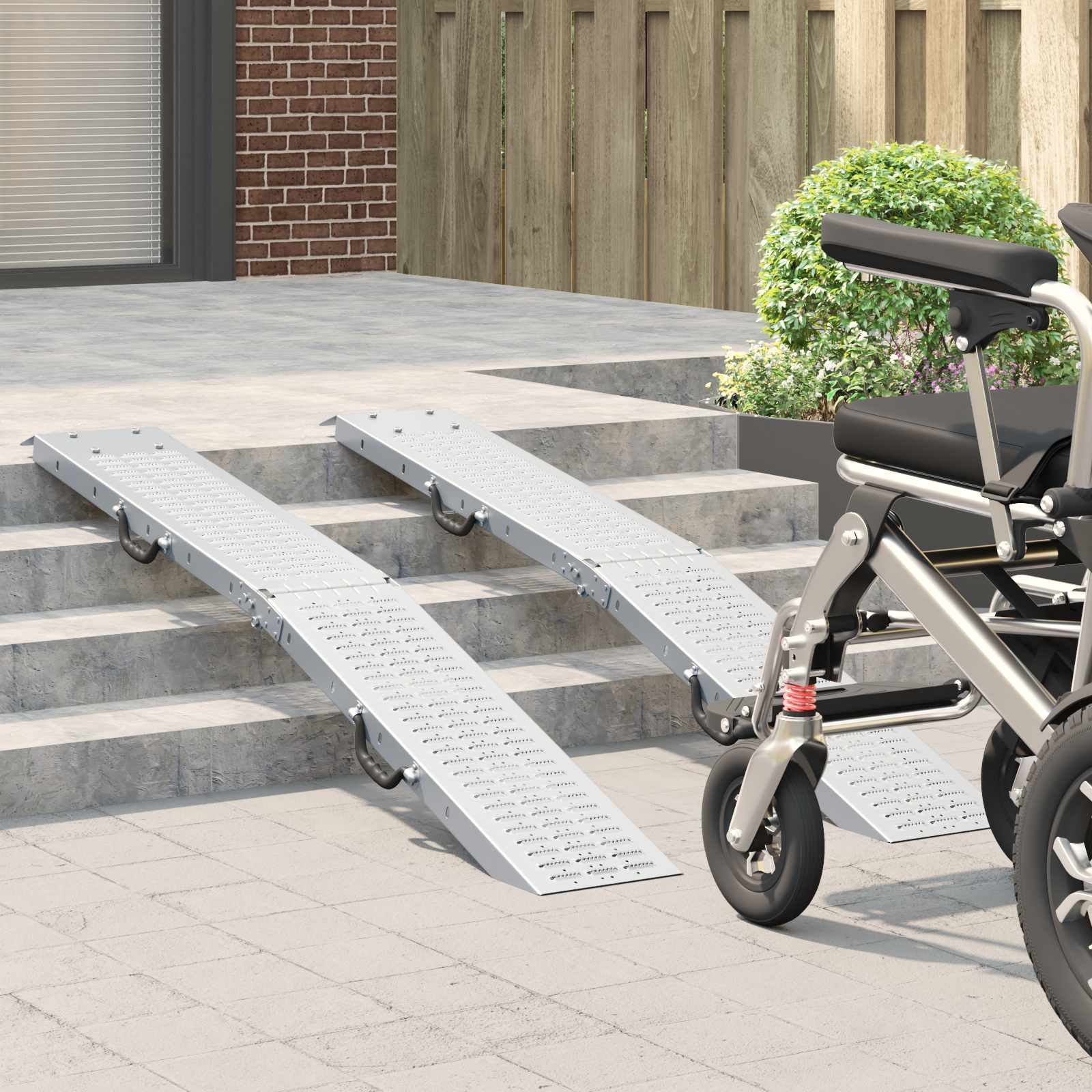 Faltbare Rampe 200kg pro Rampe 2 Stk. Silber 200 kg pro Stück