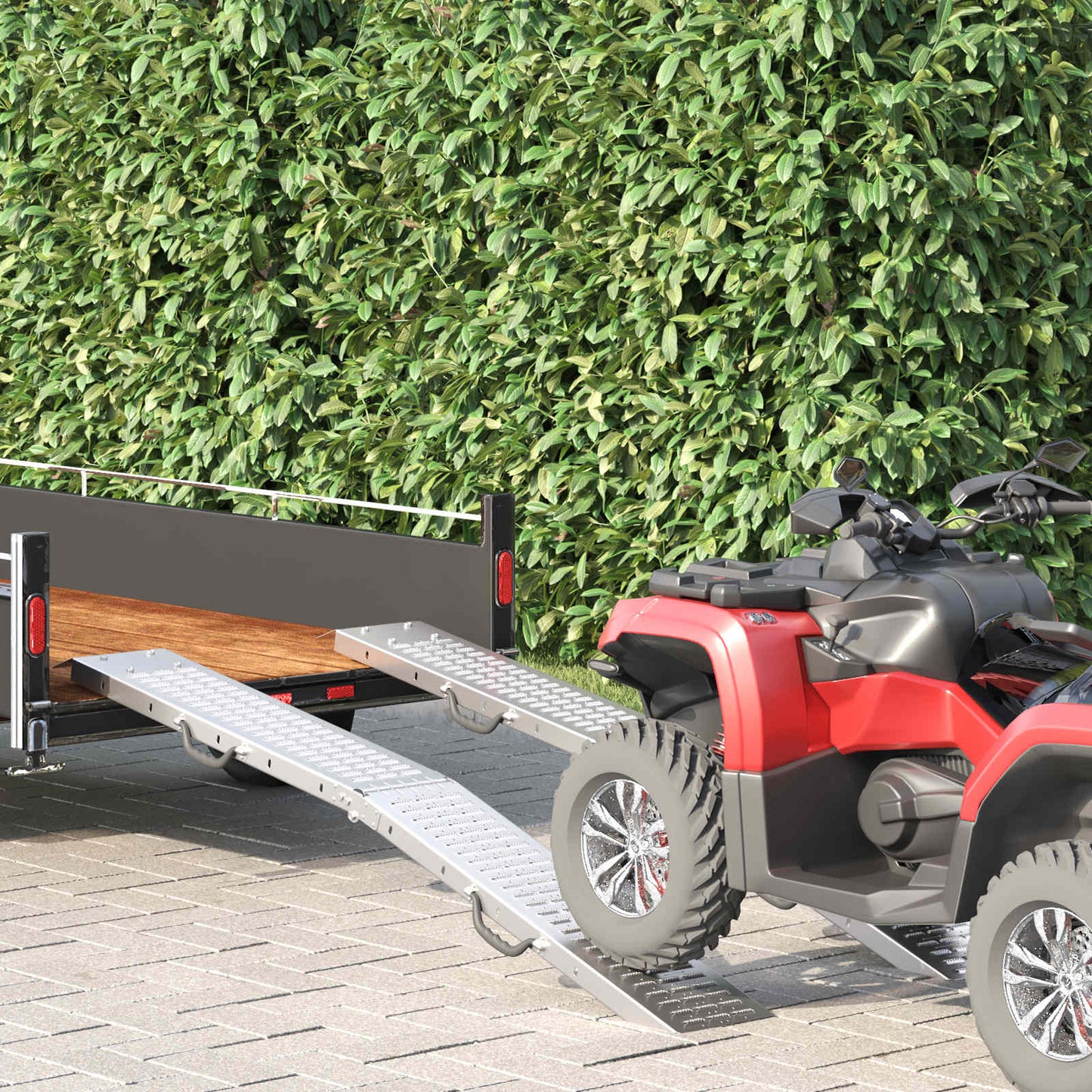 Faltbare Rampe 200kg pro Rampe 2 Stk. Silber 200 kg pro Rampe