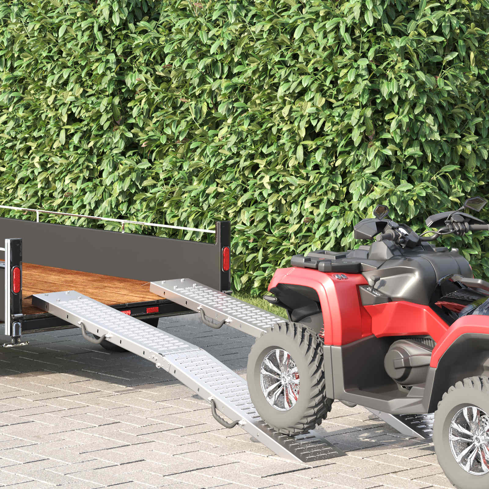 Faltbare Rampe 200kg pro Rampe 2 Stk. Silber 200 kg pro Rampe