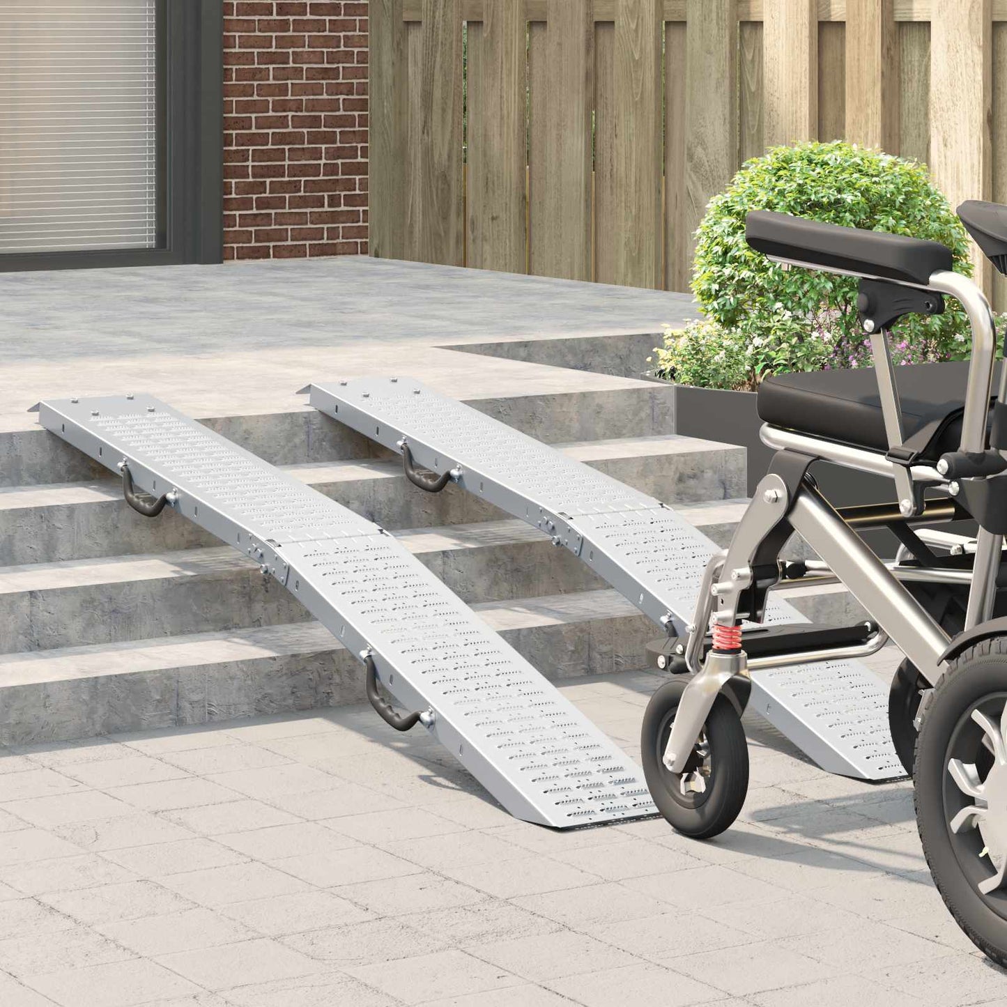 Faltbare Rampe 200kg pro Rampe 2 Stk. Silber 200 kg pro Rampe