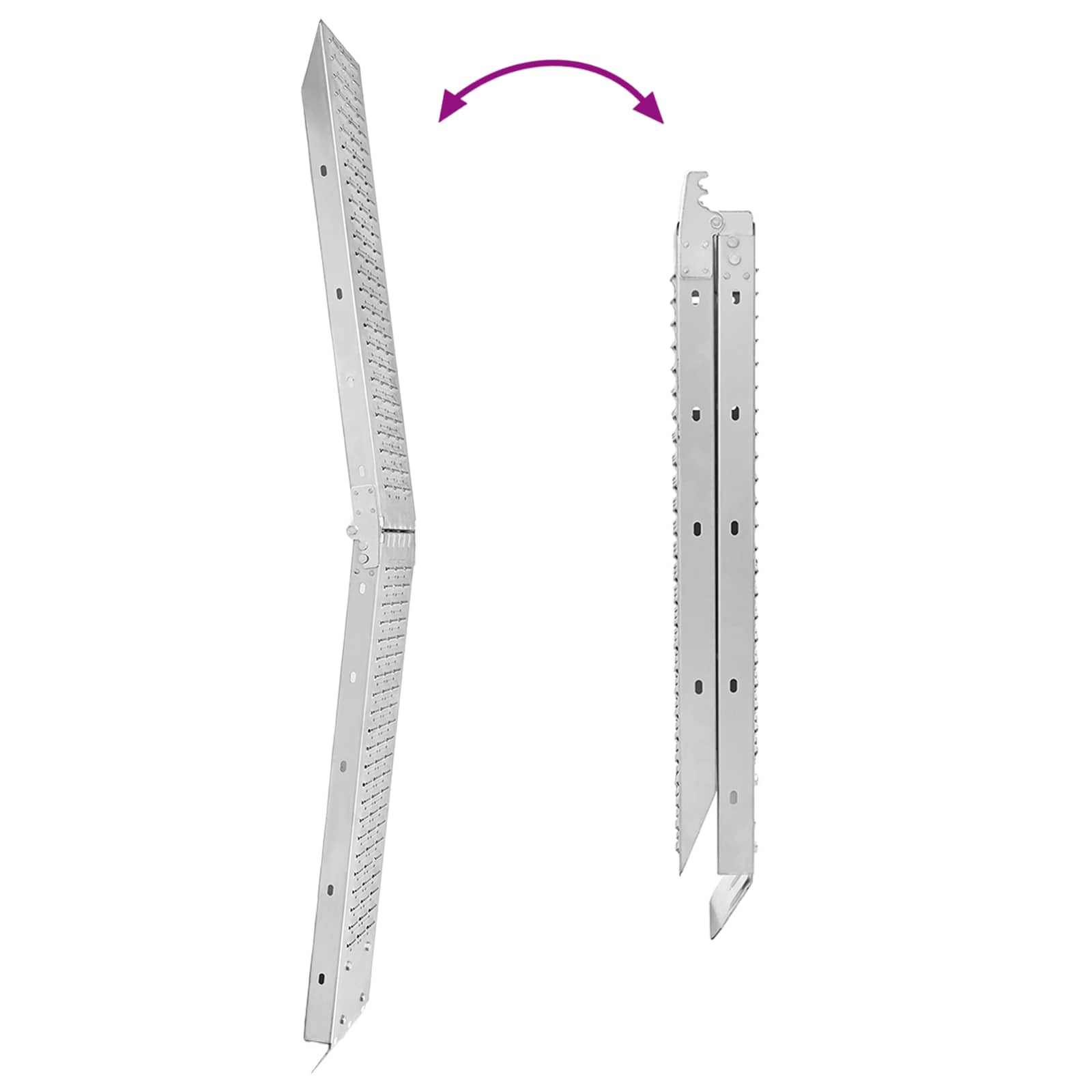 Faltbare Rampe 200kg pro Rampe 2 Stk. Silber 200 kg pro Rampe