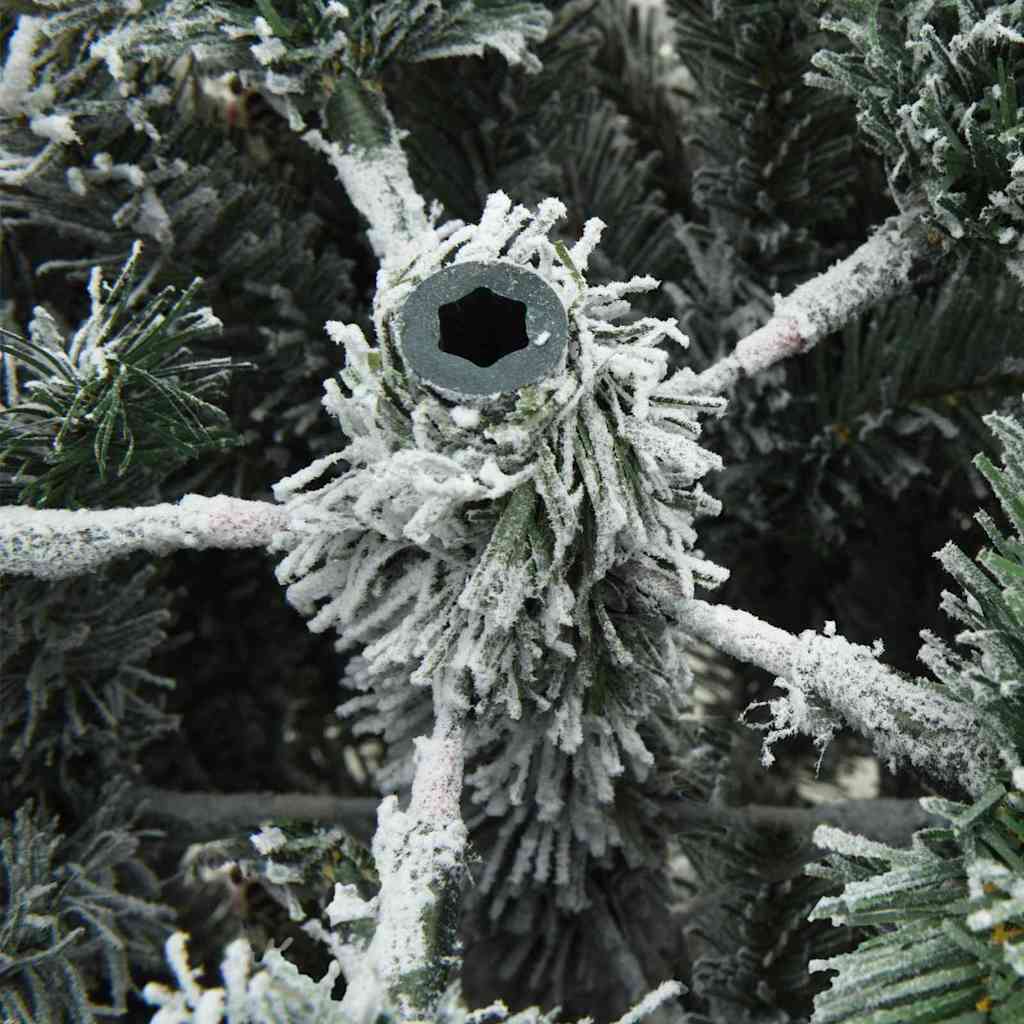 Künstlicher Scharnier-Weihnachtsbaum schneebedeckt Weiß 150 cm