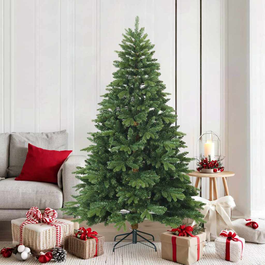 Künstlicher klappbarer Weihnachtsbaum mit Ständer Grün 180 cm