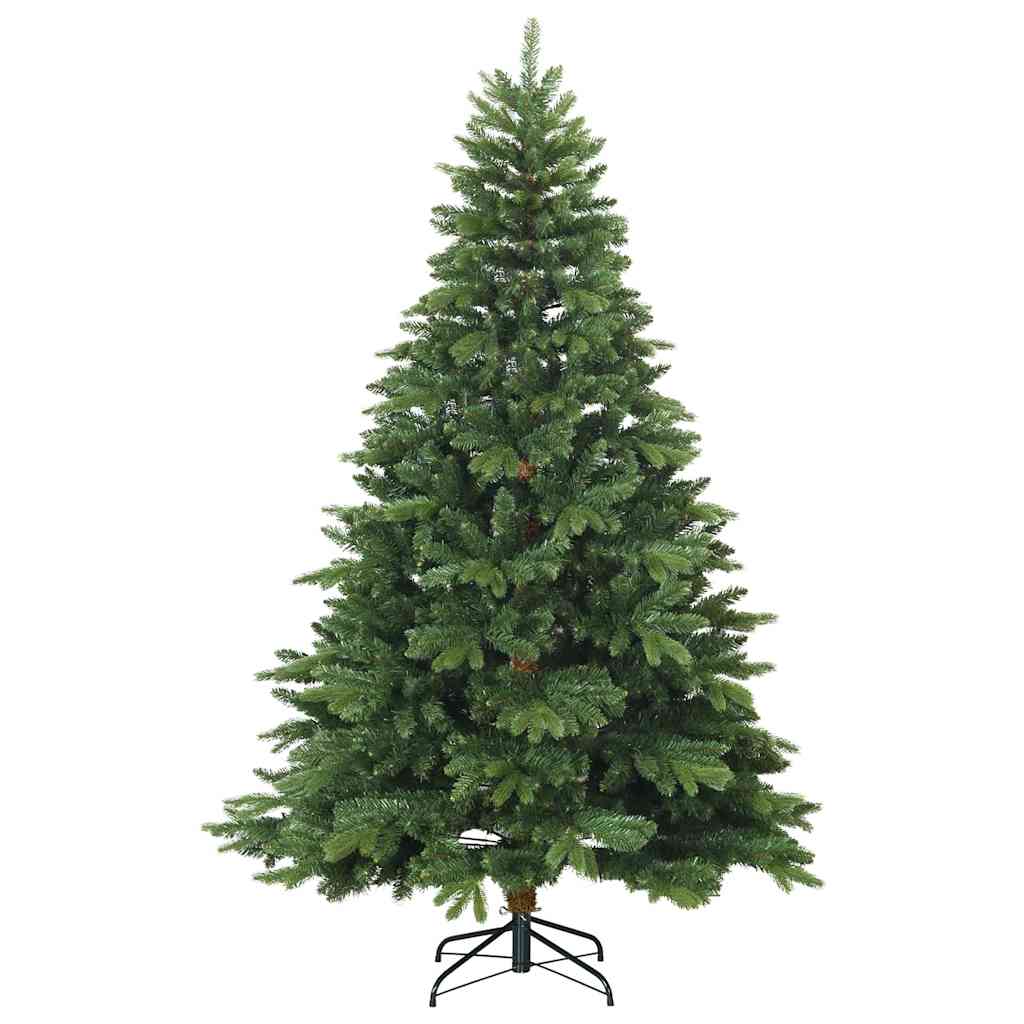 Künstlicher klappbarer Weihnachtsbaum mit Ständer Grün 210 cm