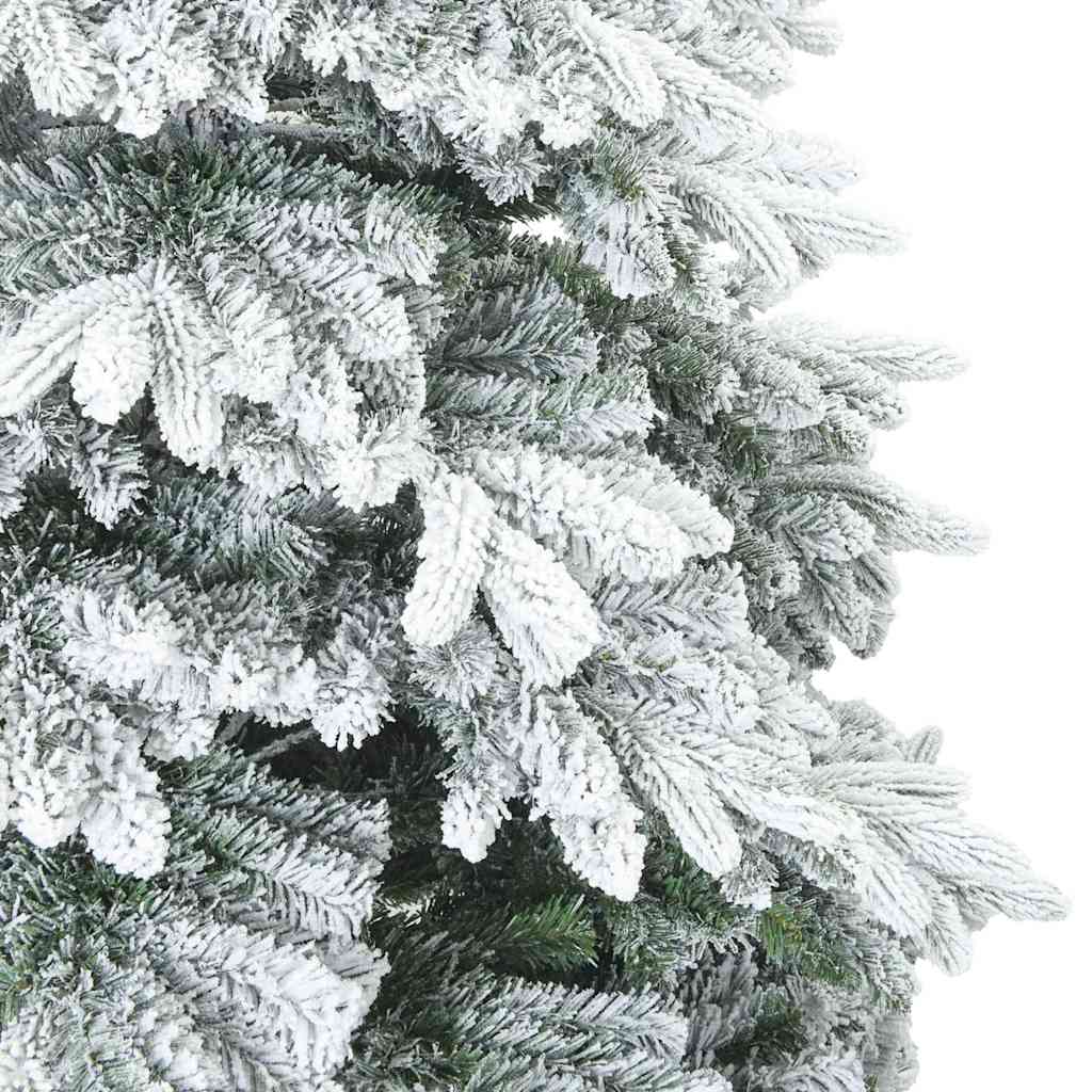 Künstlicher Scharnier-Weihnachtsbaum schneebedeckt Weiß 150 cm
